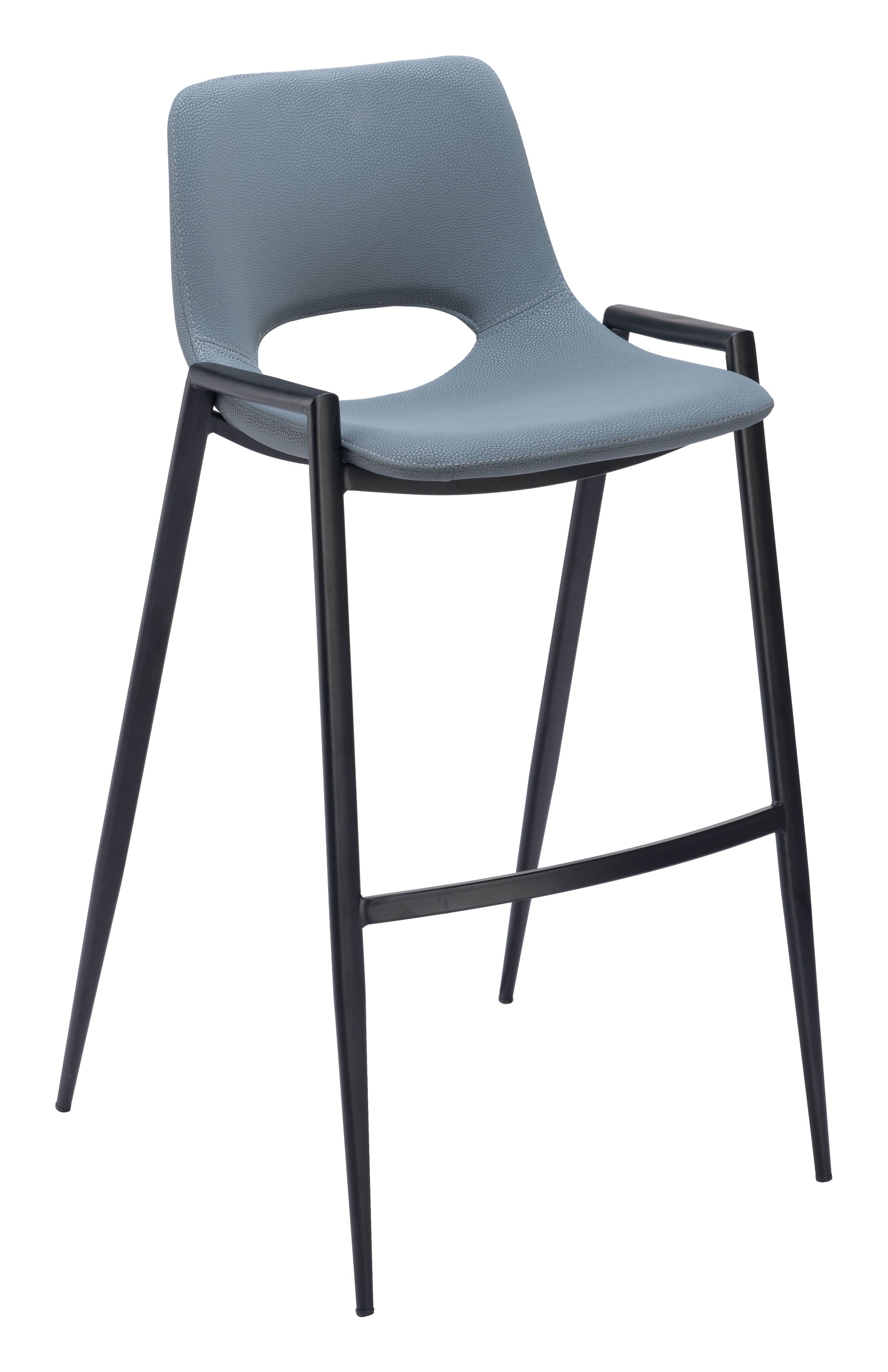 Desi Barstool (Set of 2) Azure Gray style shot 1