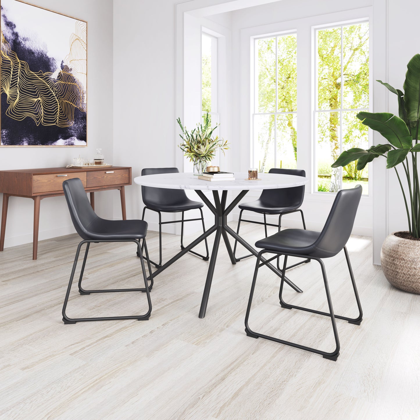Smart Dining Chair (Set of 2) Black style shot 1