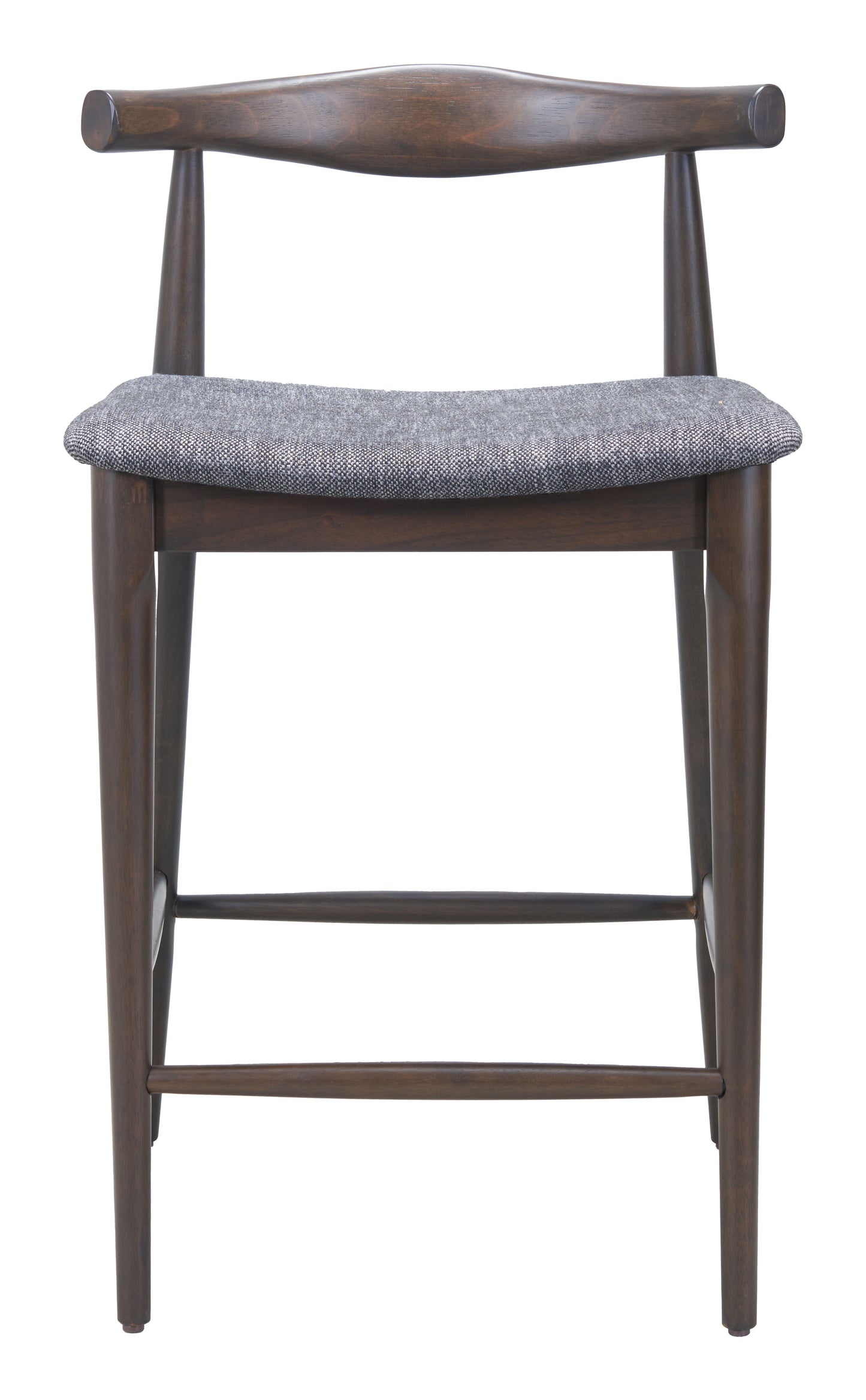 Tuzka Counter Stool (Set of 2) Gray & Espresso style shot 2