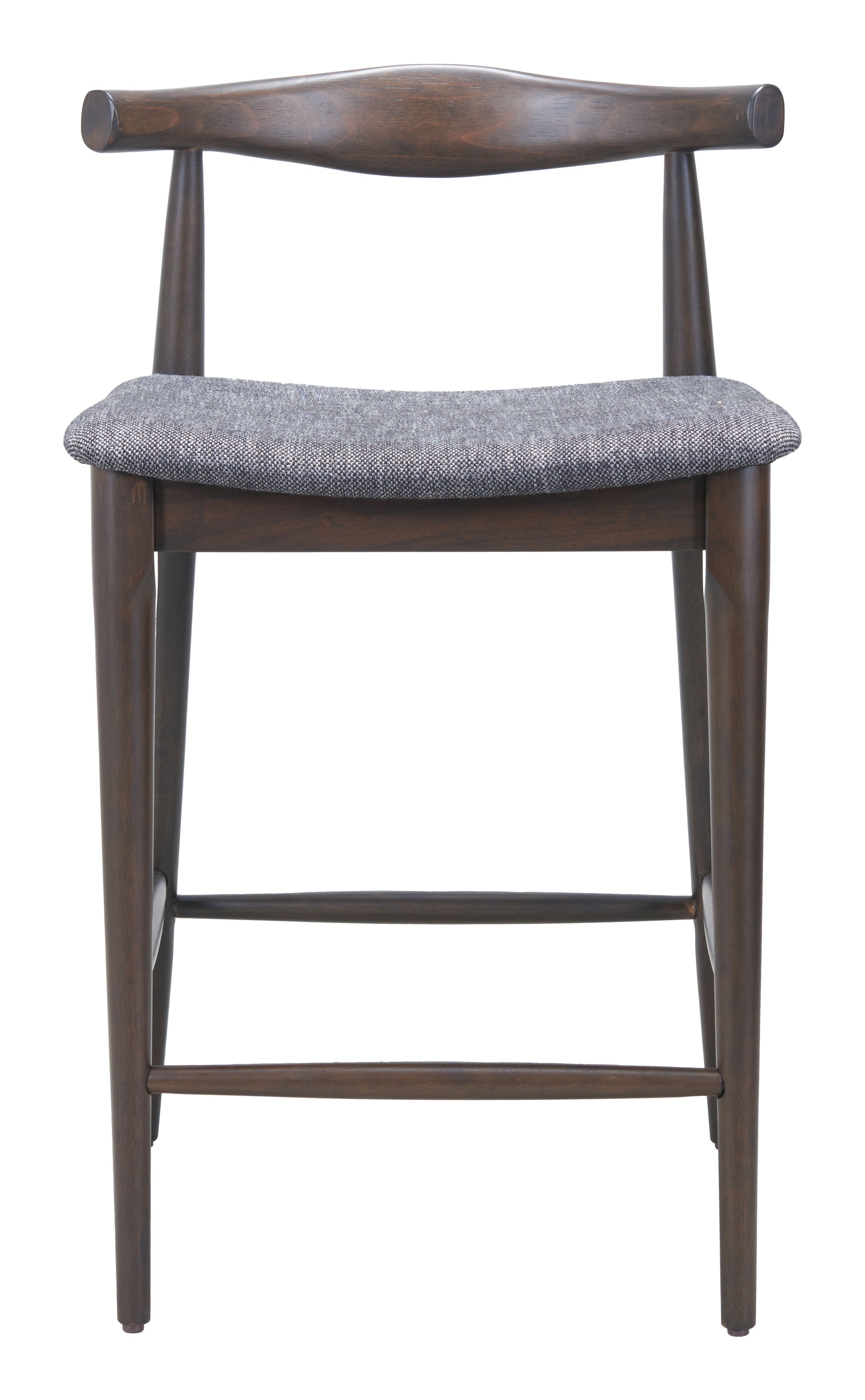Tuzka Counter Stool (Set of 2) Gray & Espresso style shot 2