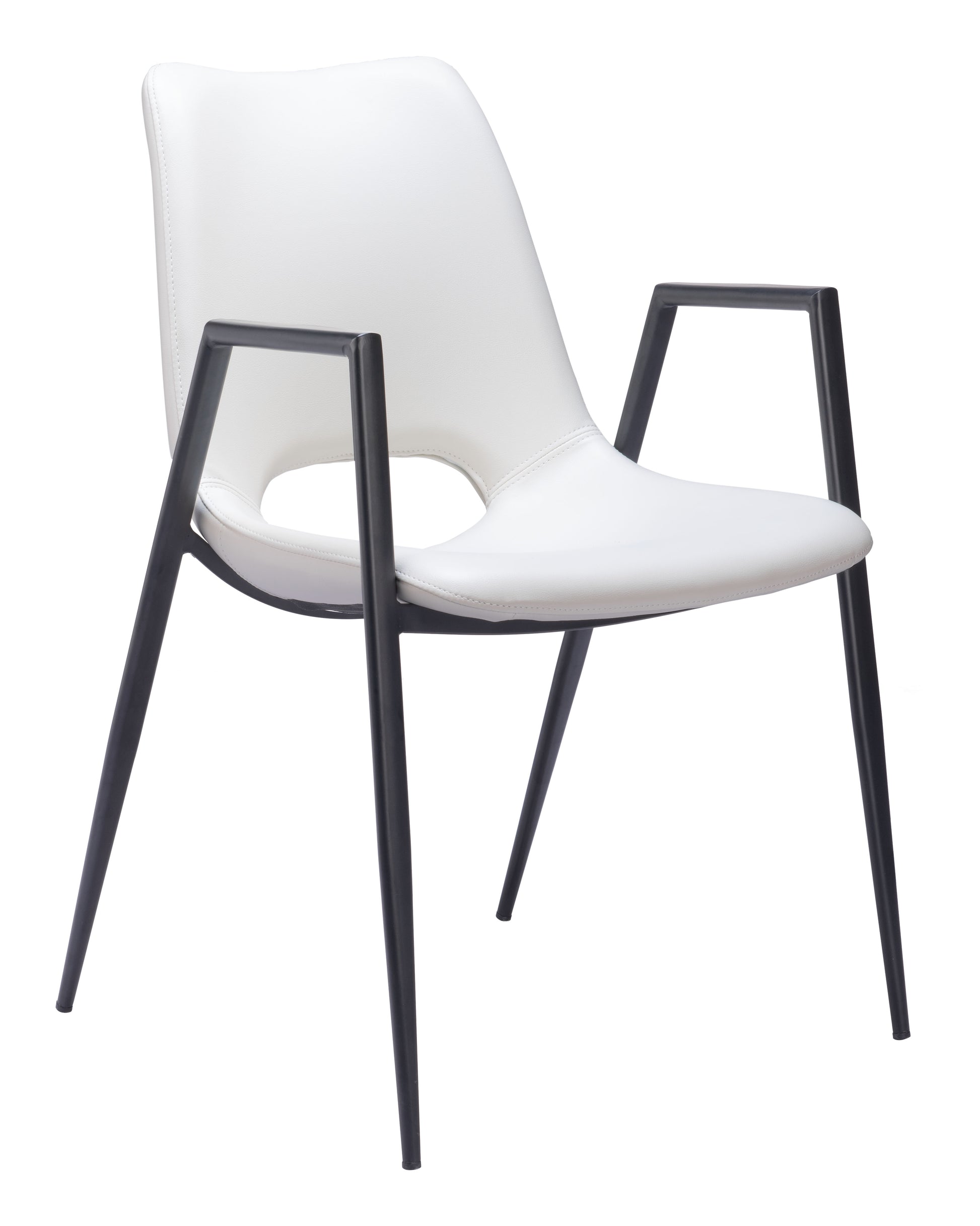 Desi Dining Chair (Set of 2) White style shot 2