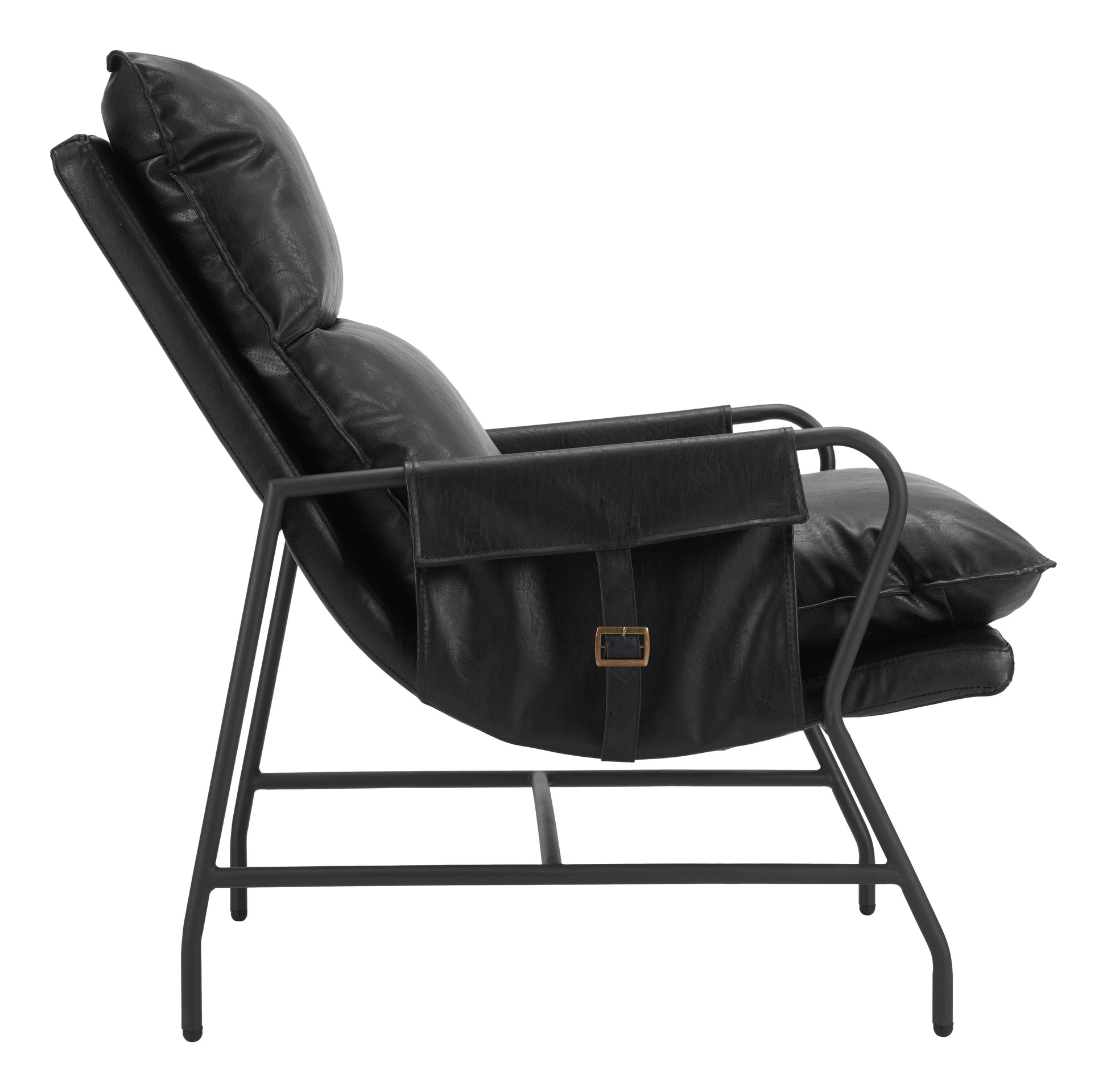 Halaus Accent Chair Black style shot 2
