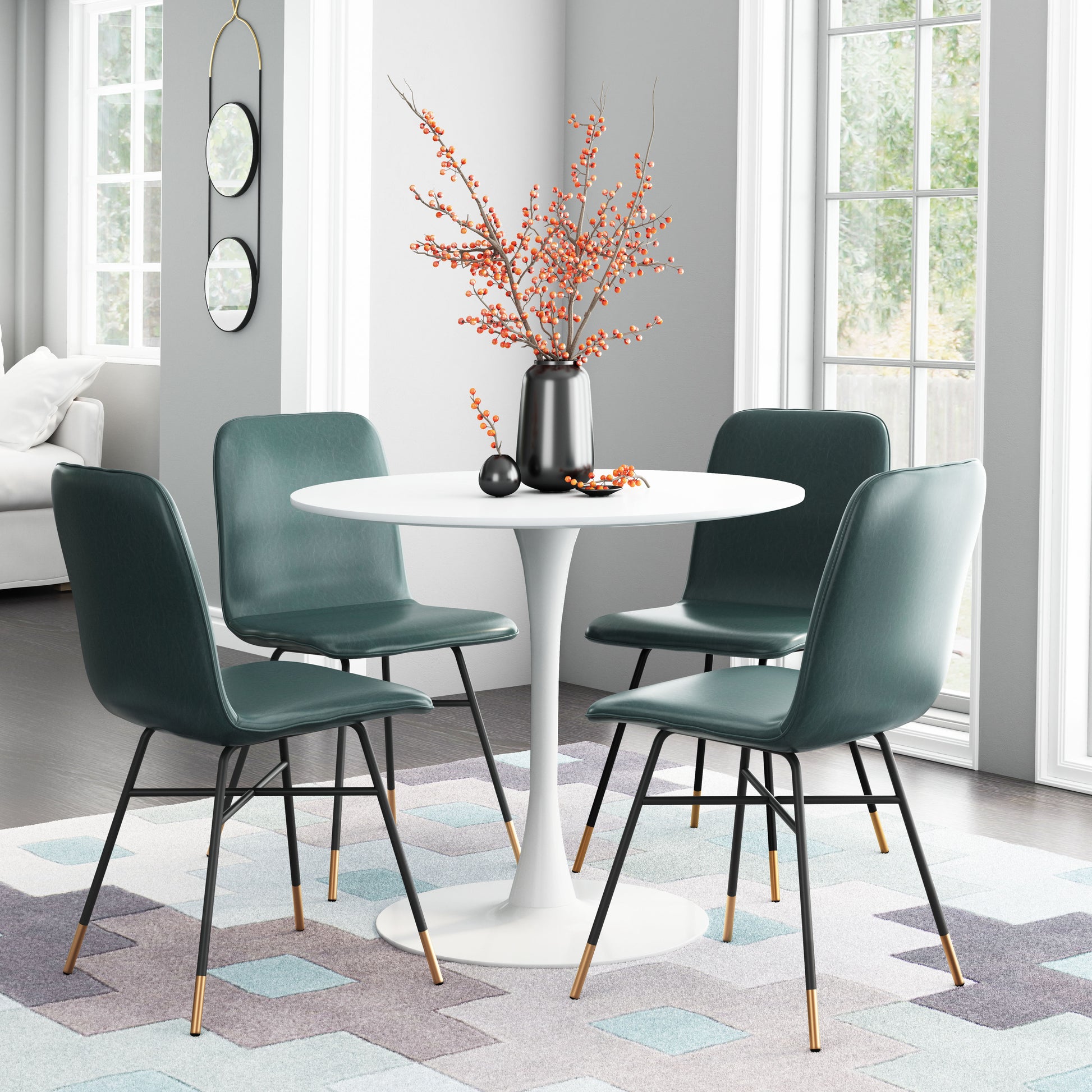 Opus Dining Table White style shot 1