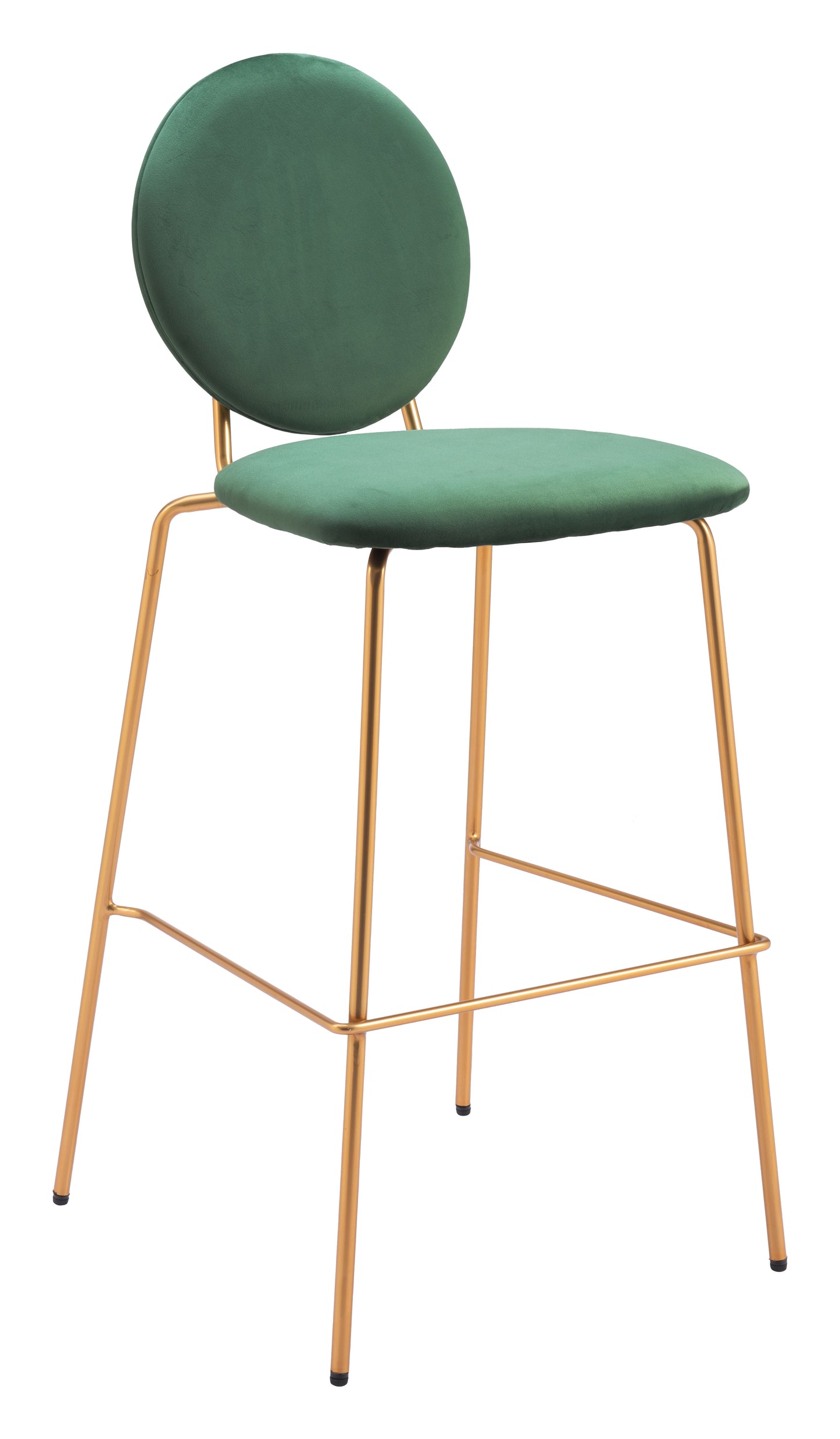 Odessa Barstool (Set of 2) Green & Gold style shot 2