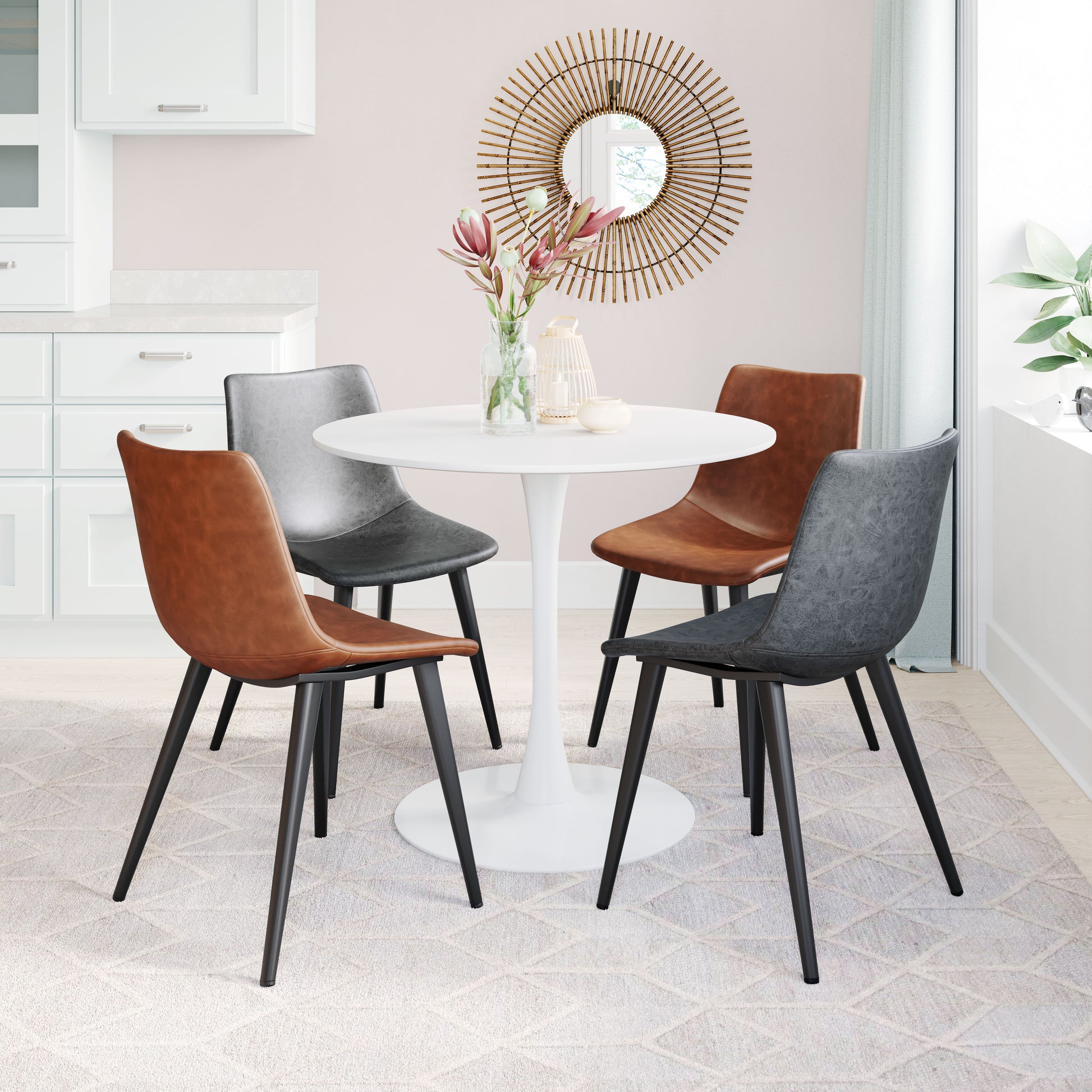 Opus Dining Table White style shot 2