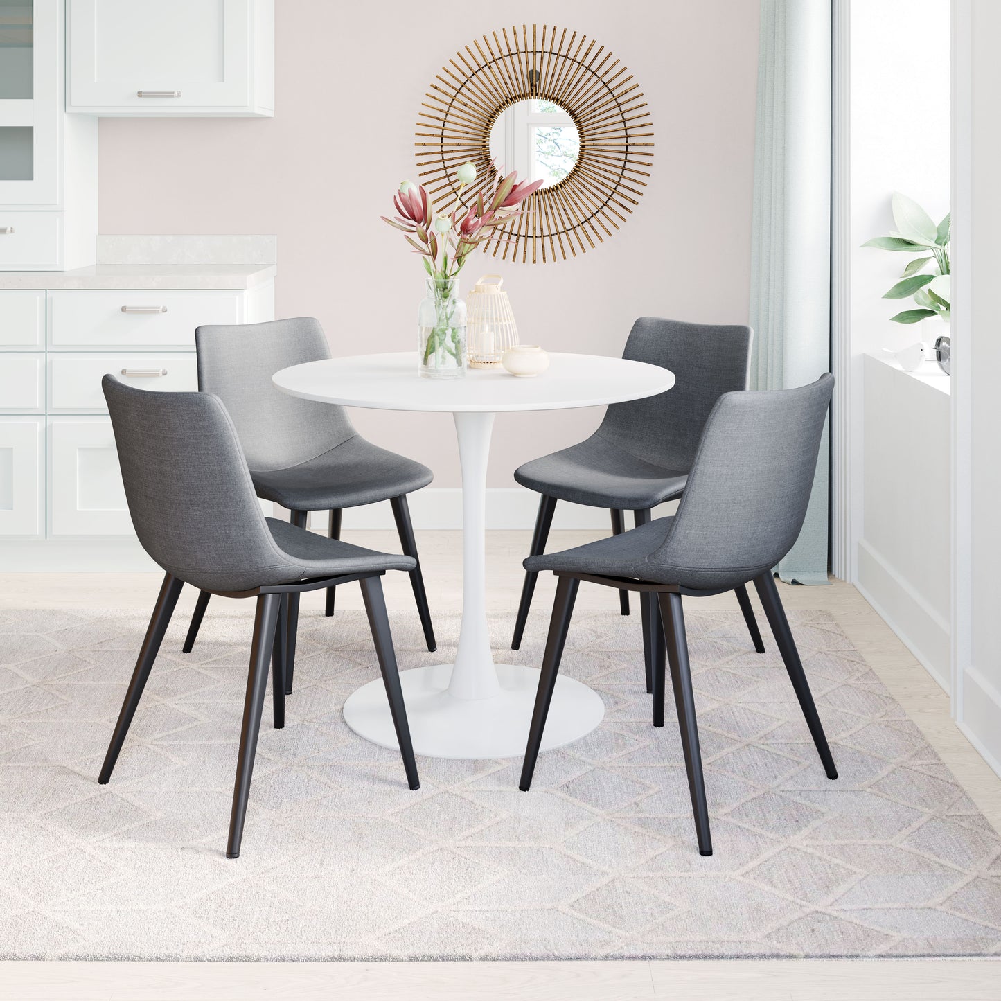 Daniel Dining Chair (Set of 2) Gray style shot 1