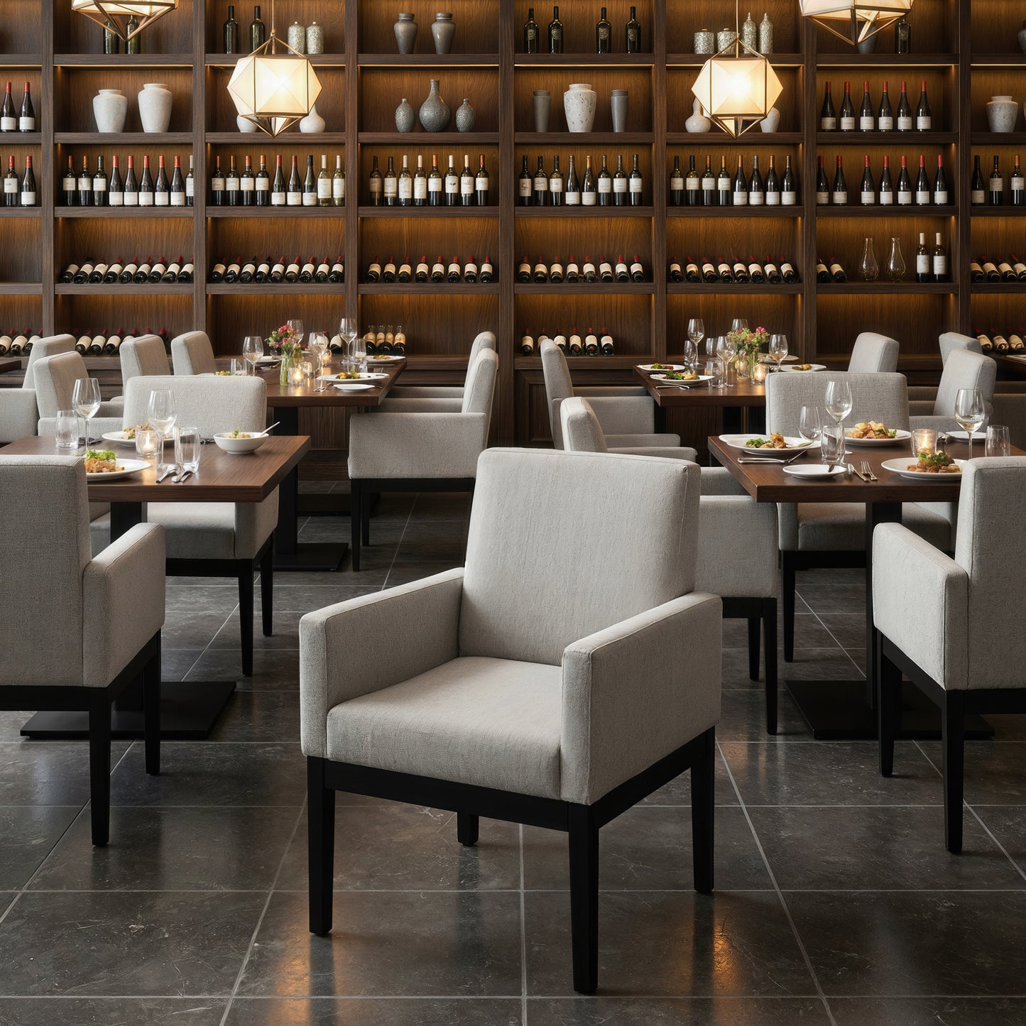 Senzil Dining Chair Gray style shot 2