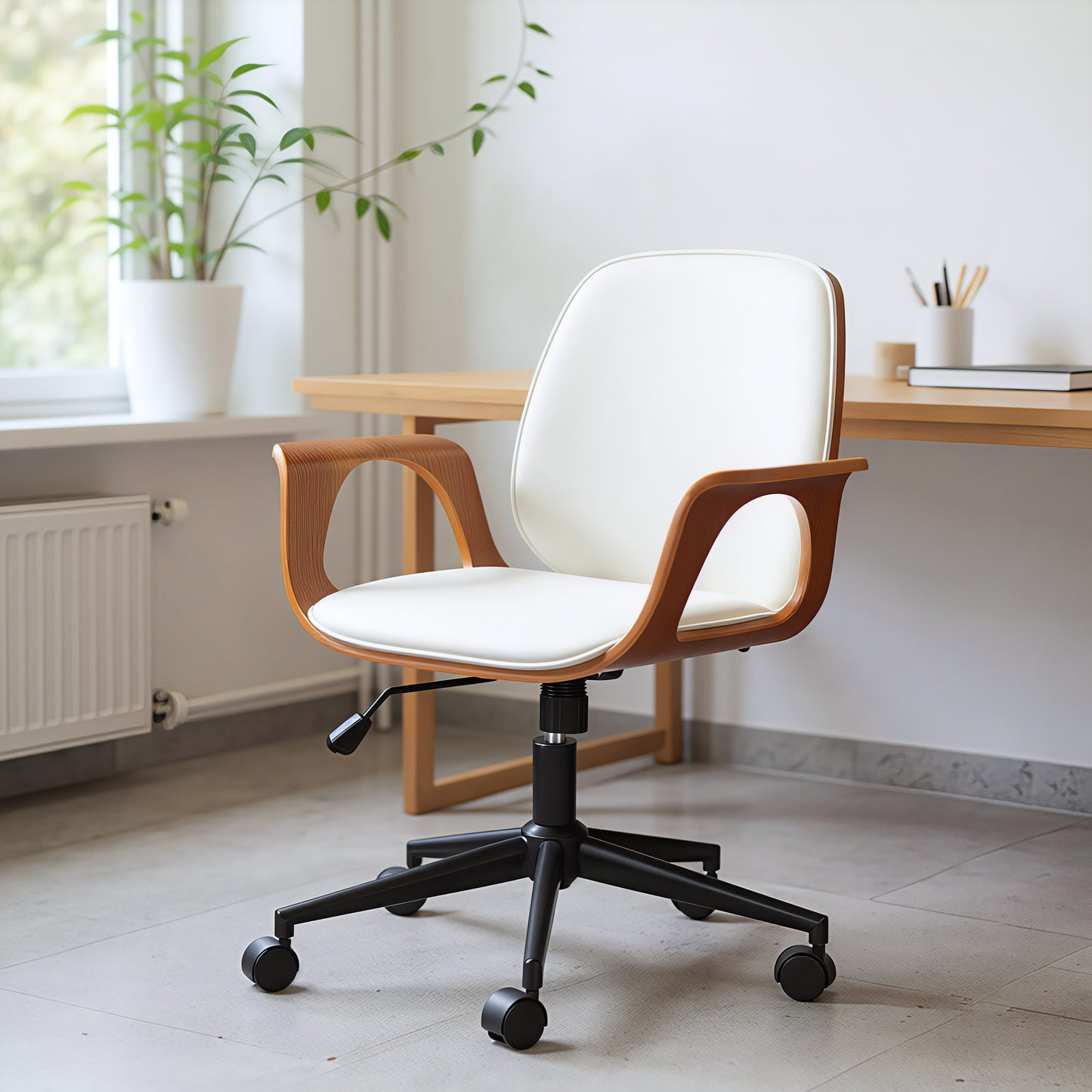 Ali Office Chair White style shot 1