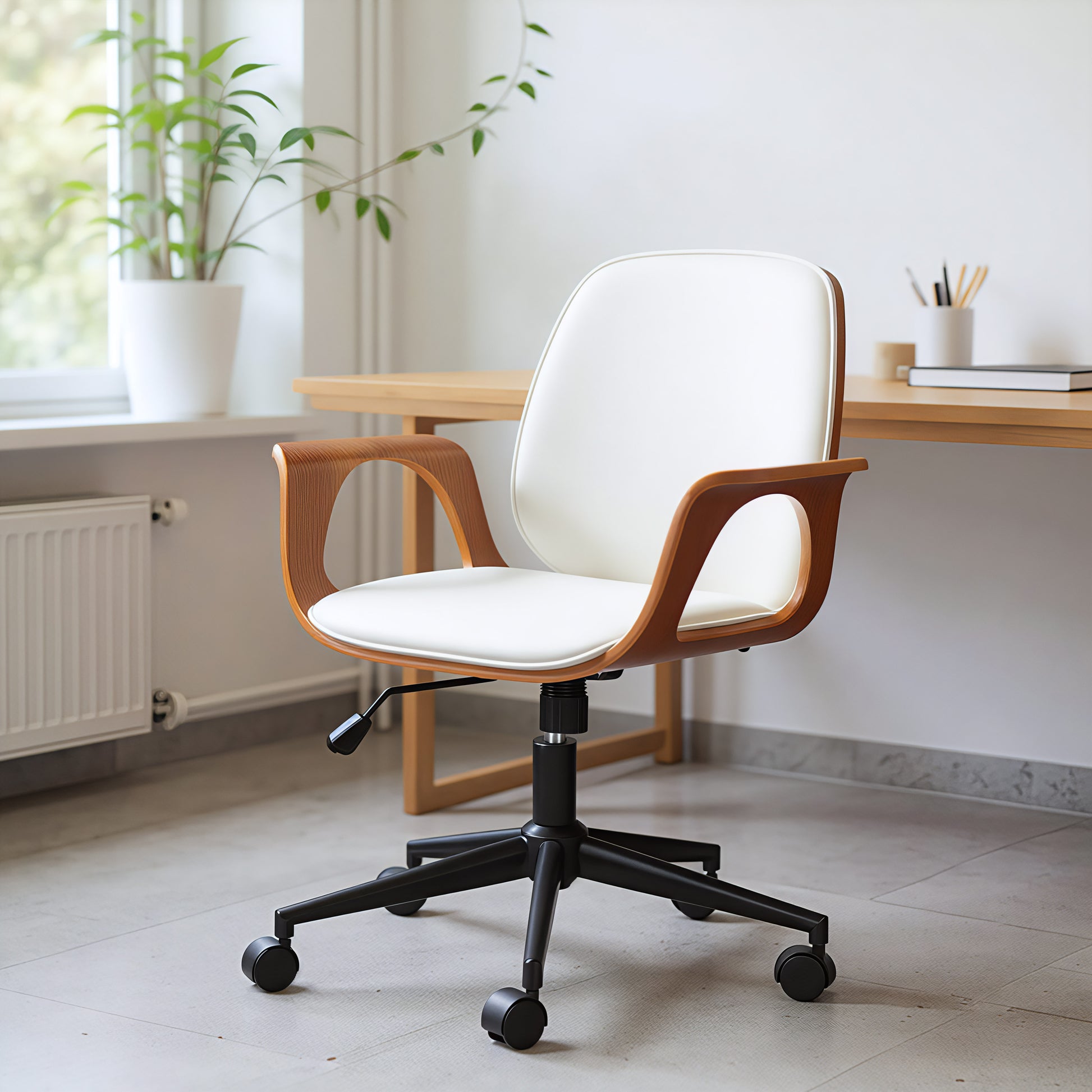Ali Office Chair White style shot 1