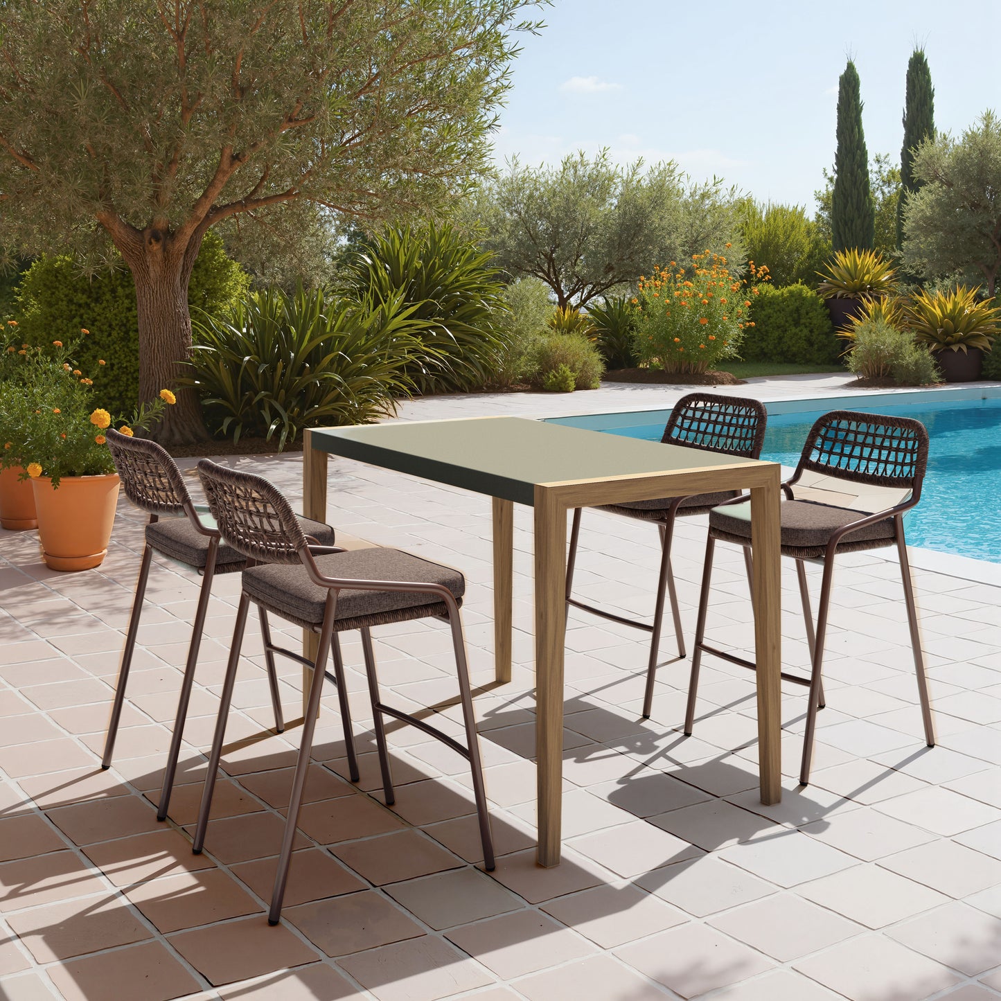 Rio Barstool (Set of 2) Brown