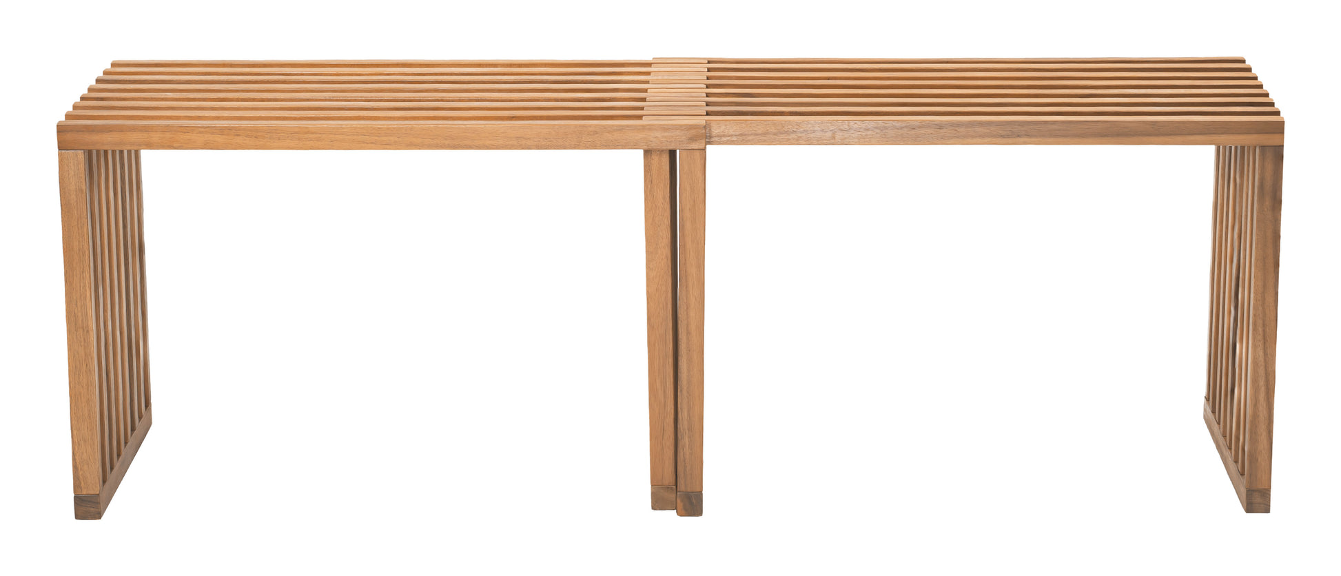 Riviera Extendable Bench (Set of 2) Natural style shot 2