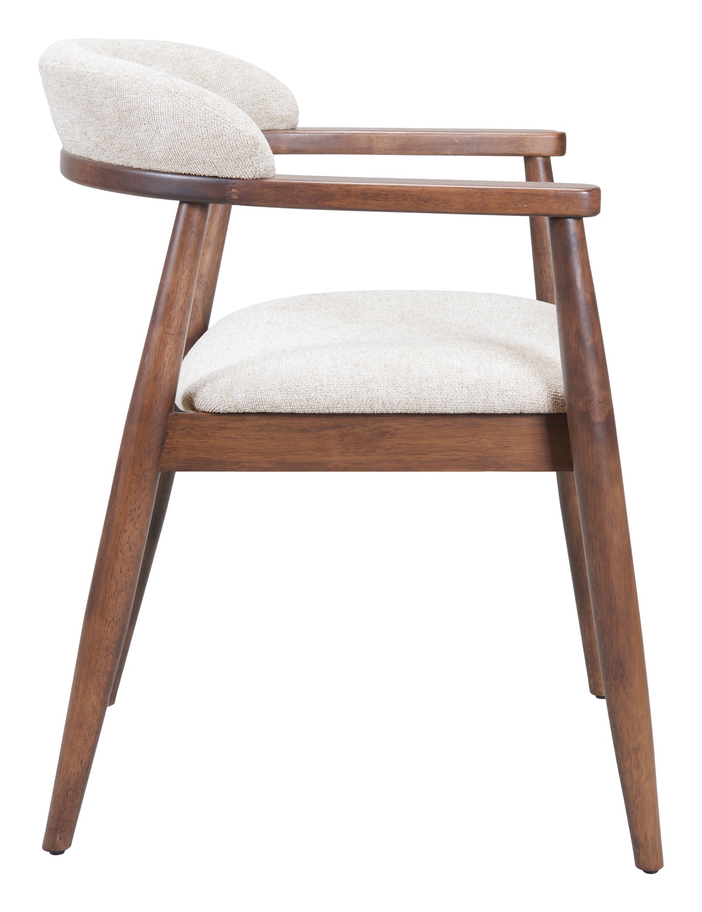 Goka Dining Chair Beige & Walnut style shot 1
