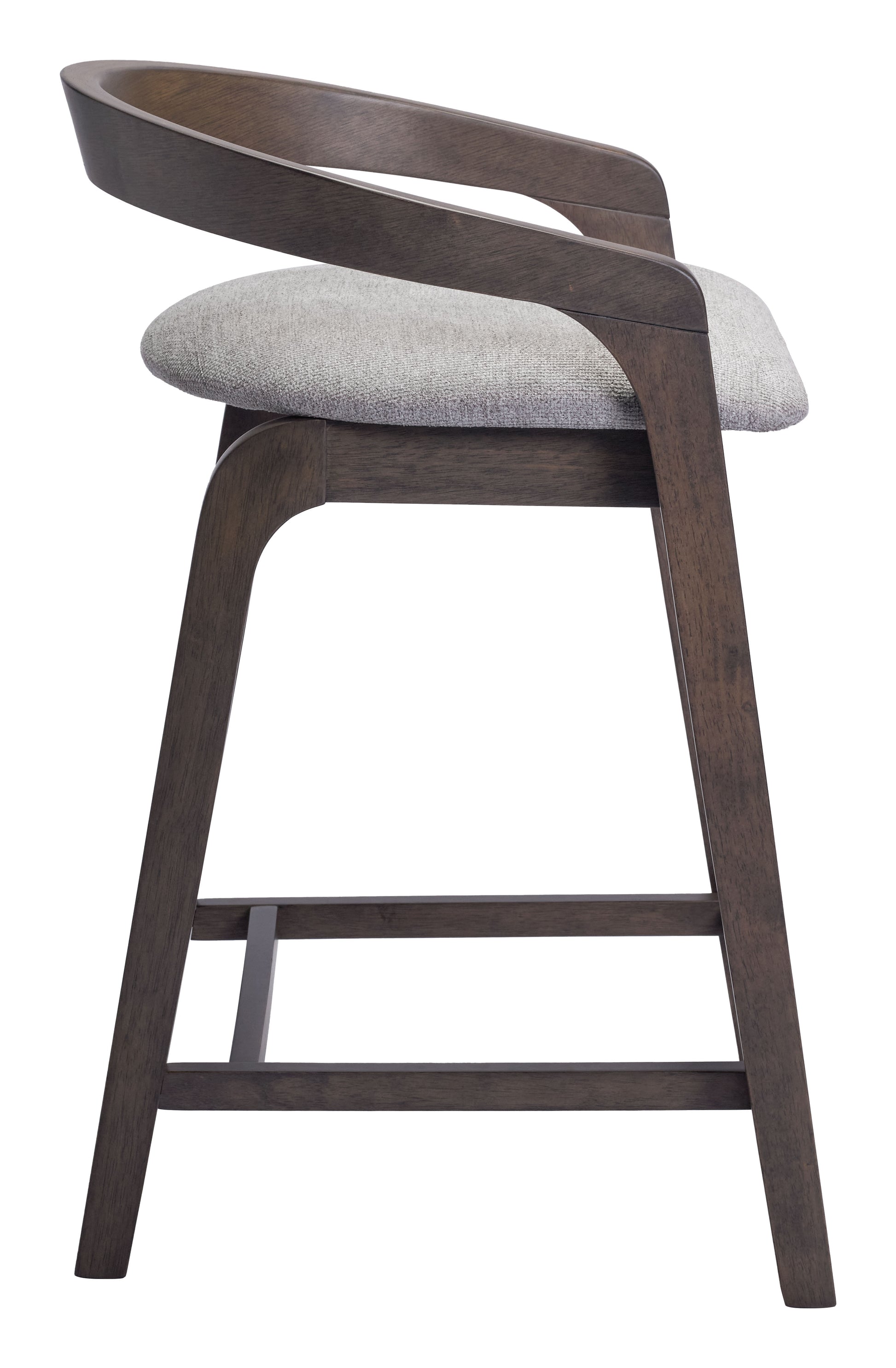 Troy Counter Stool (Set of 2) Dove Gray & Espresso style shot 1