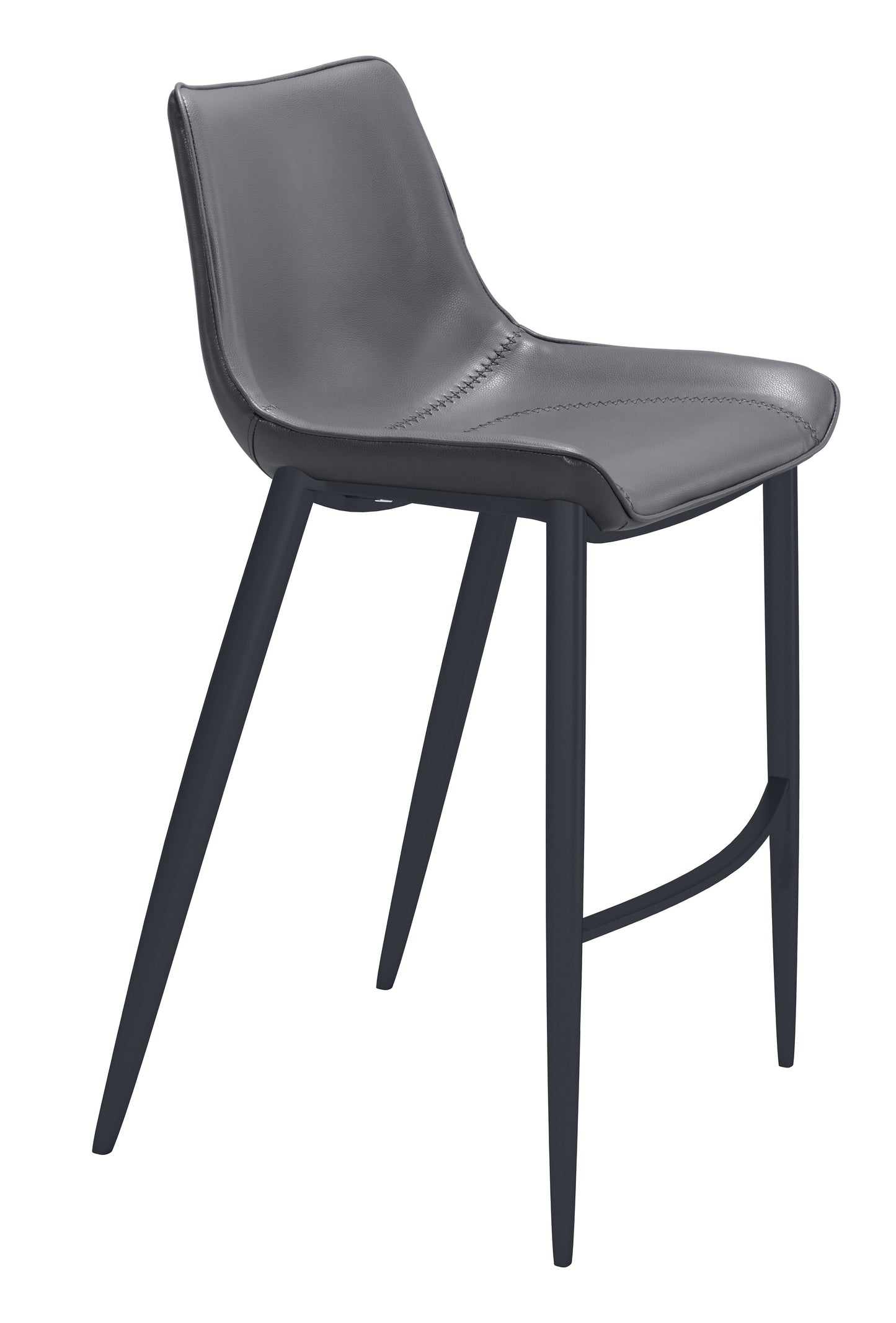 Magnus Barstool (Set of 2) Dark Gray & Black style shot 1