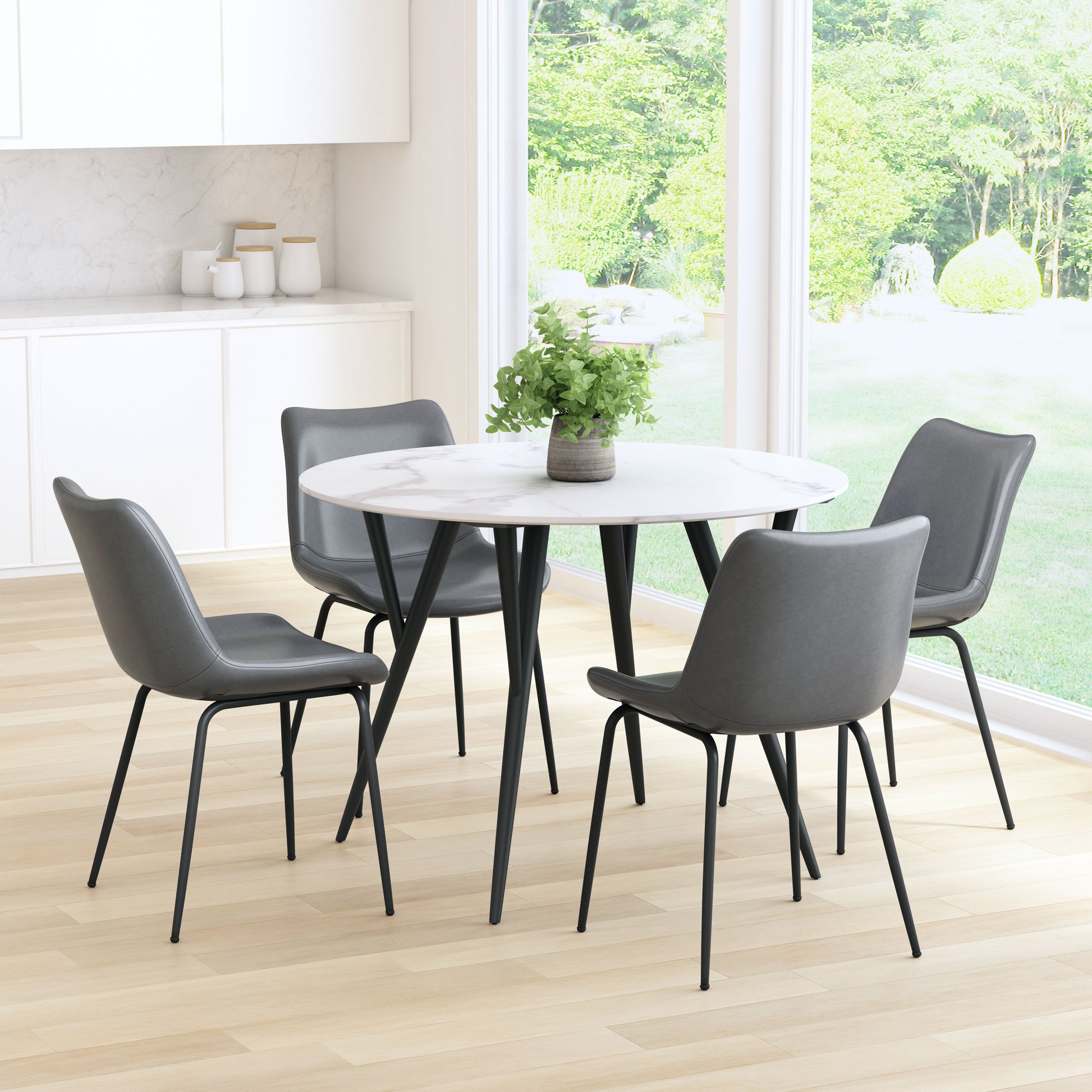 Byron Dining Chair (Set of 2) Gray style shot 1
