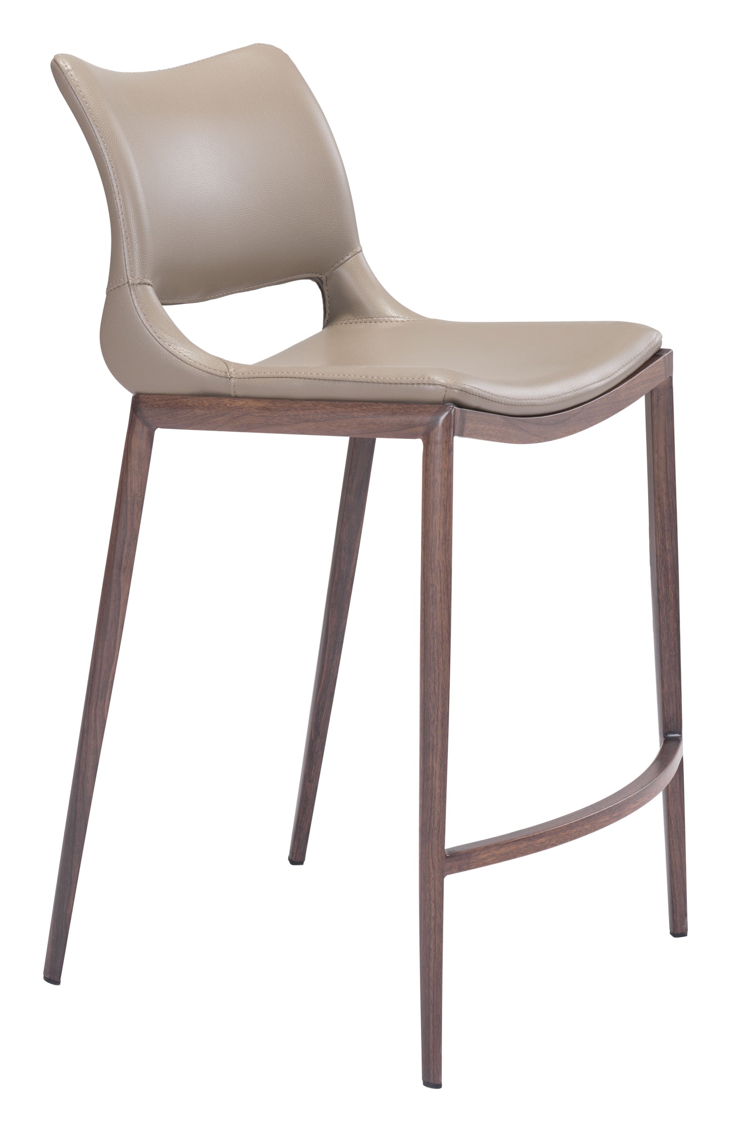 Ace Counter Stool (Set of 2) Brown & Walnut style shot 1