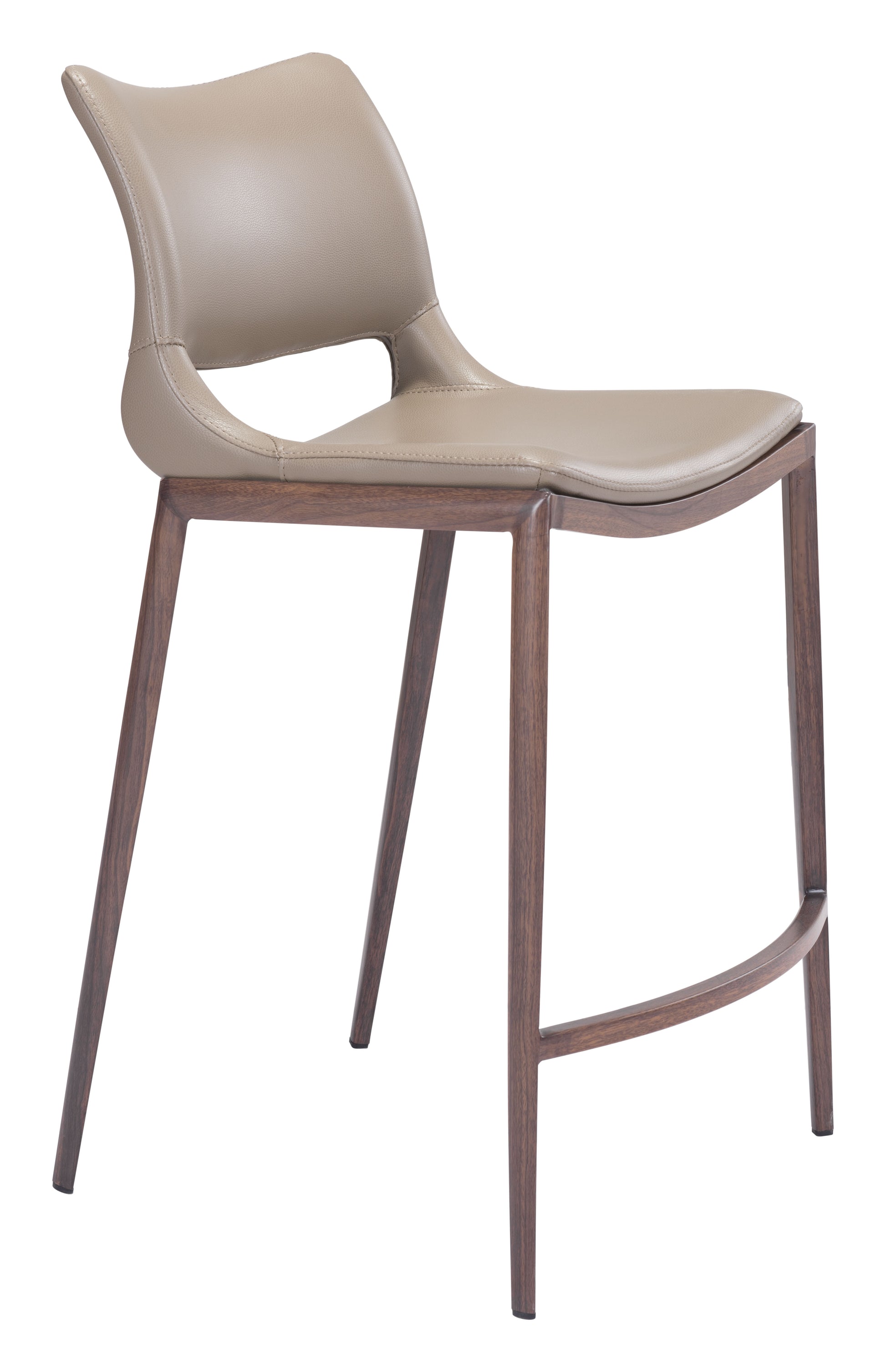 Ace Counter Stool (Set of 2) Brown & Walnut style shot 1