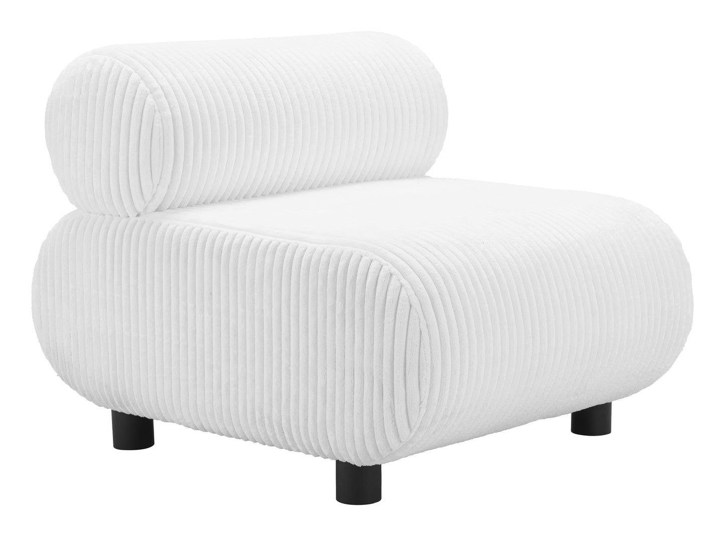 Rahat Accent Chair White style shot 1