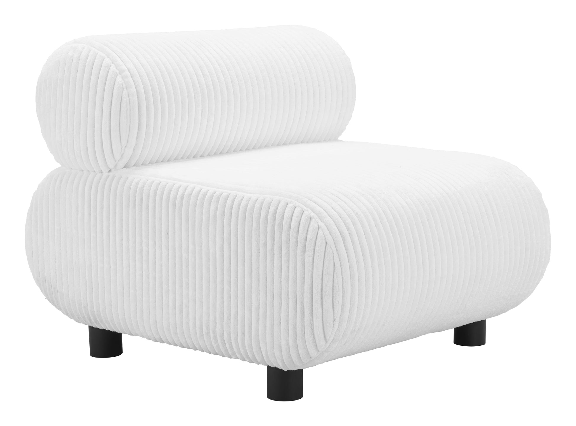 Rahat Accent Chair White style shot 1