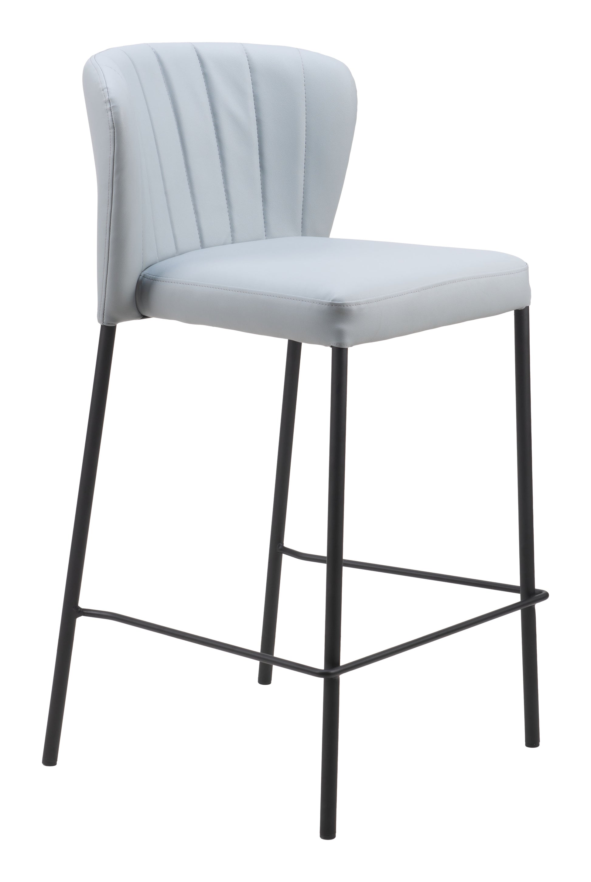Linz Counter Stool (Set of 2) Gray style shot 1