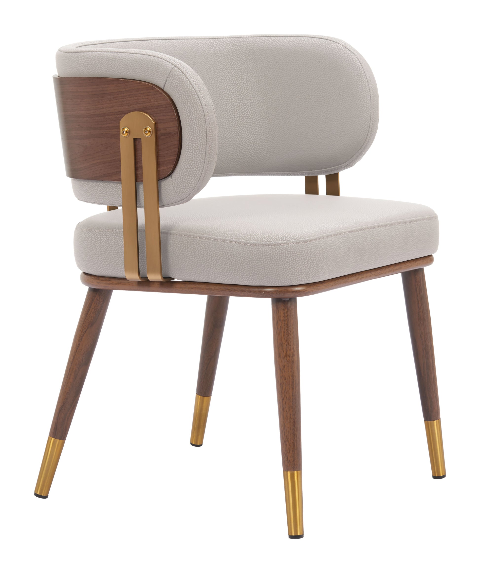 Brew Dining Chair Beige & Walnut style shot 2