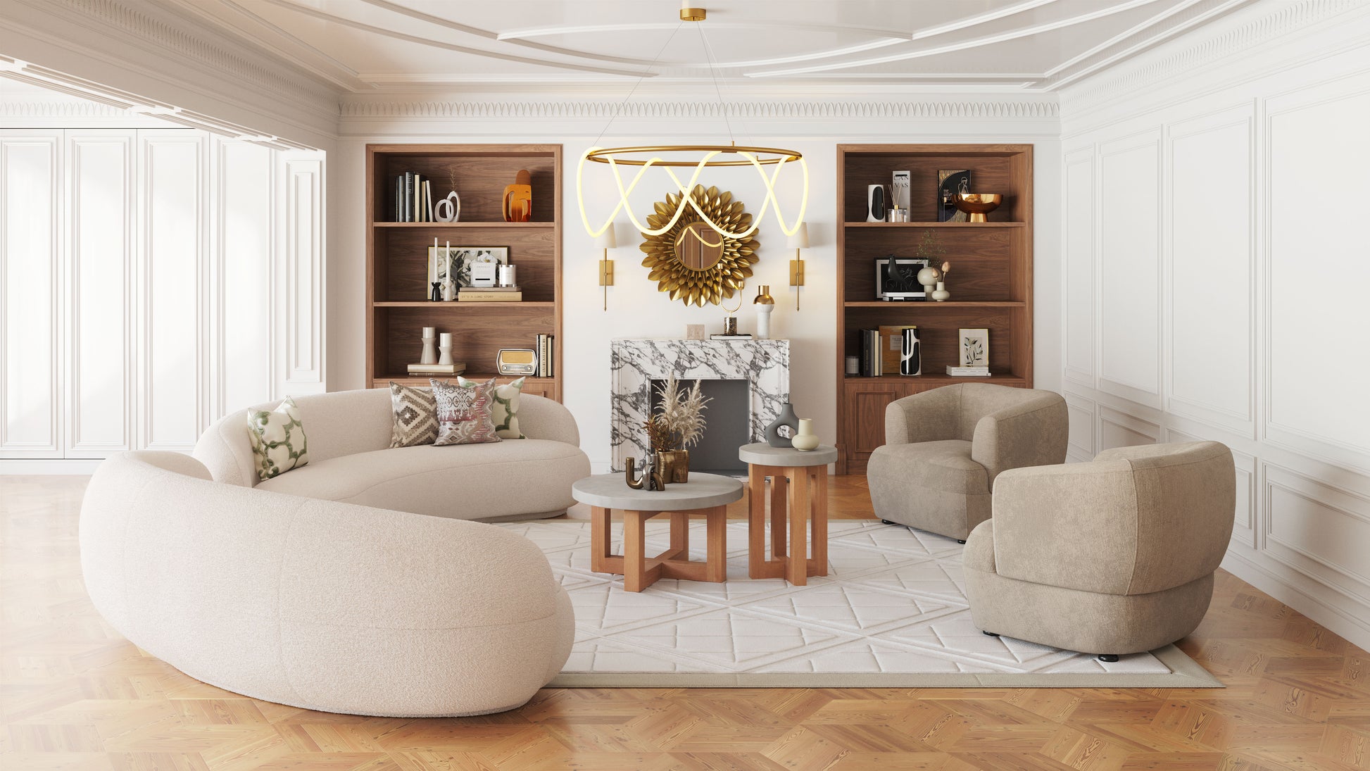 Tibet Sofa Cream style shot 2