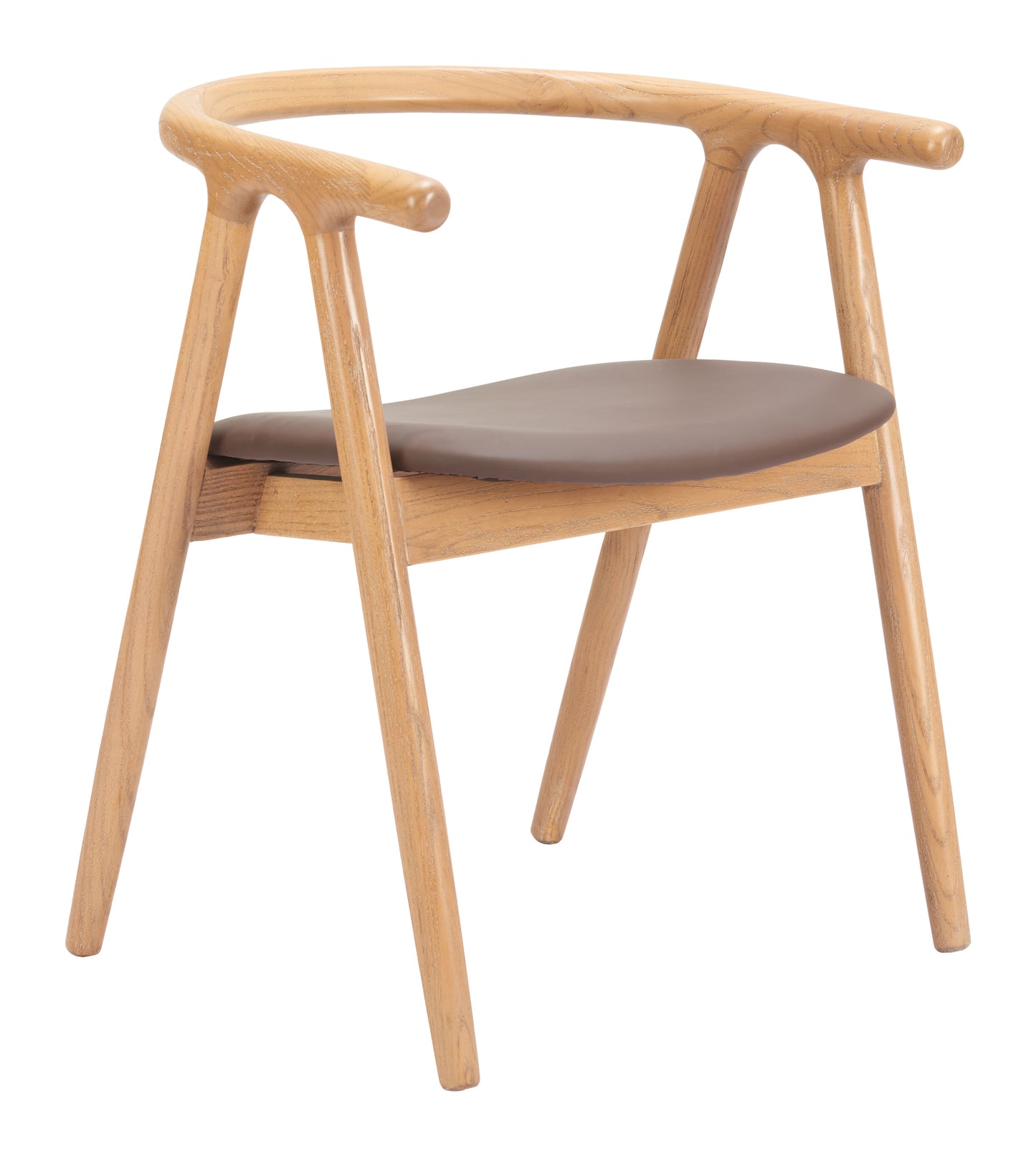 Peker Dining Chair (Set of 2) Brown & Natural style shot 2