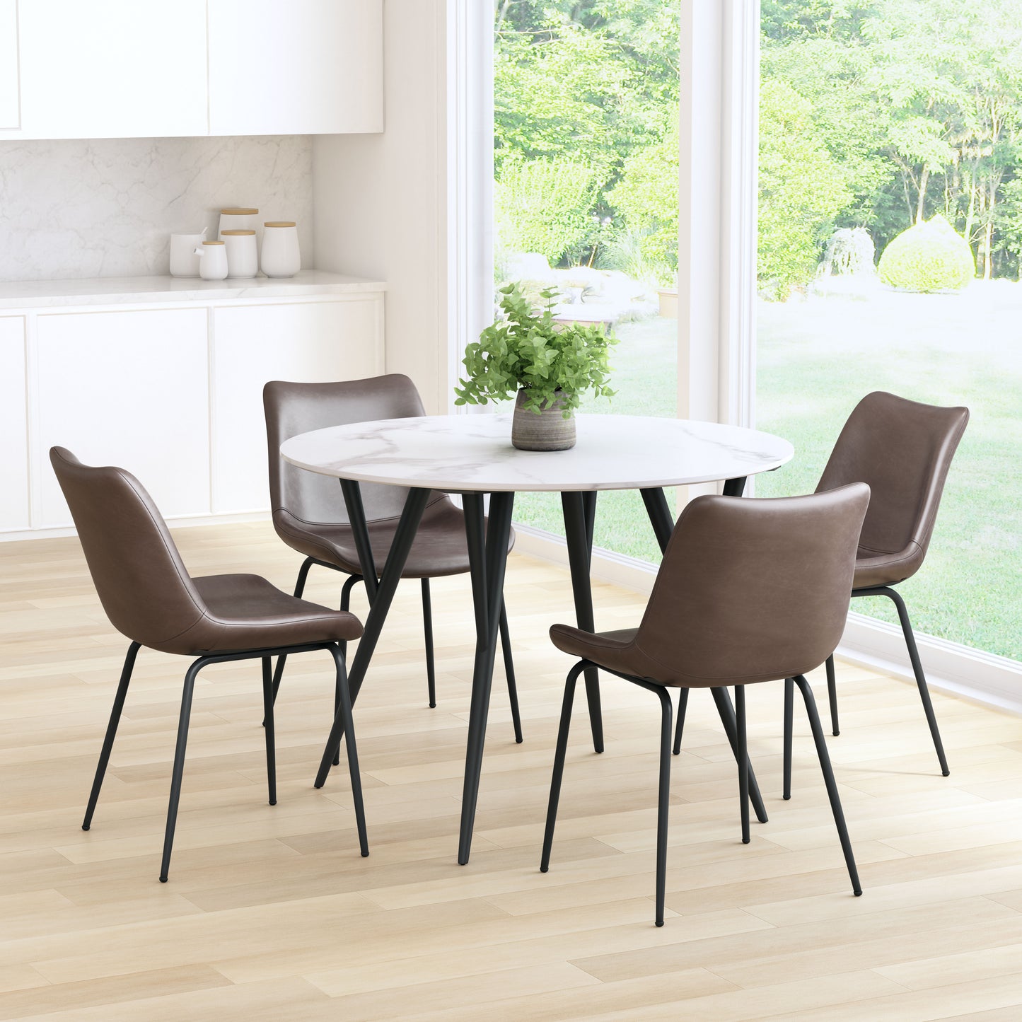 Byron Dining Chair (Set of 2) Brown style shot 1