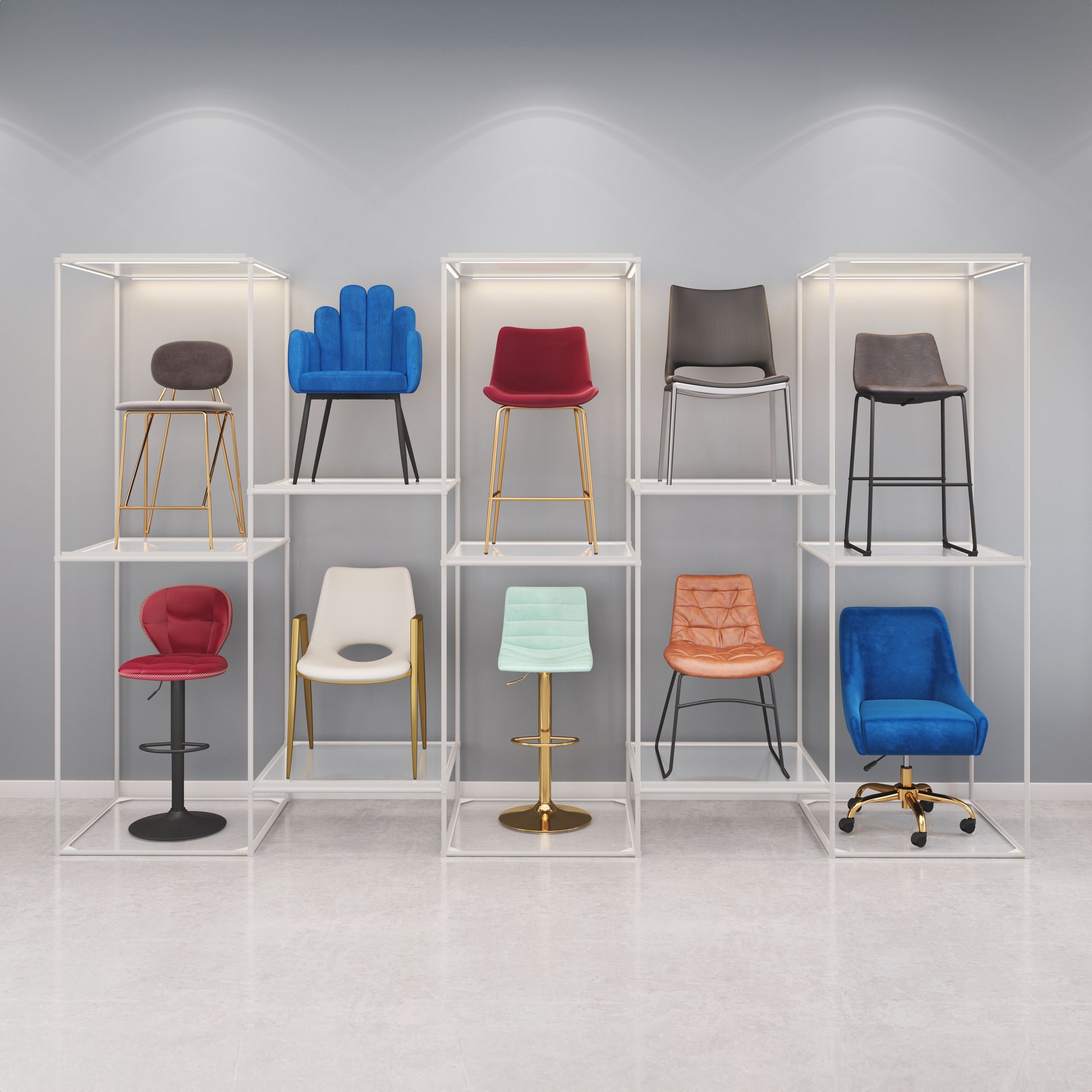 Zuo Chair Display Light Gray style shot 1