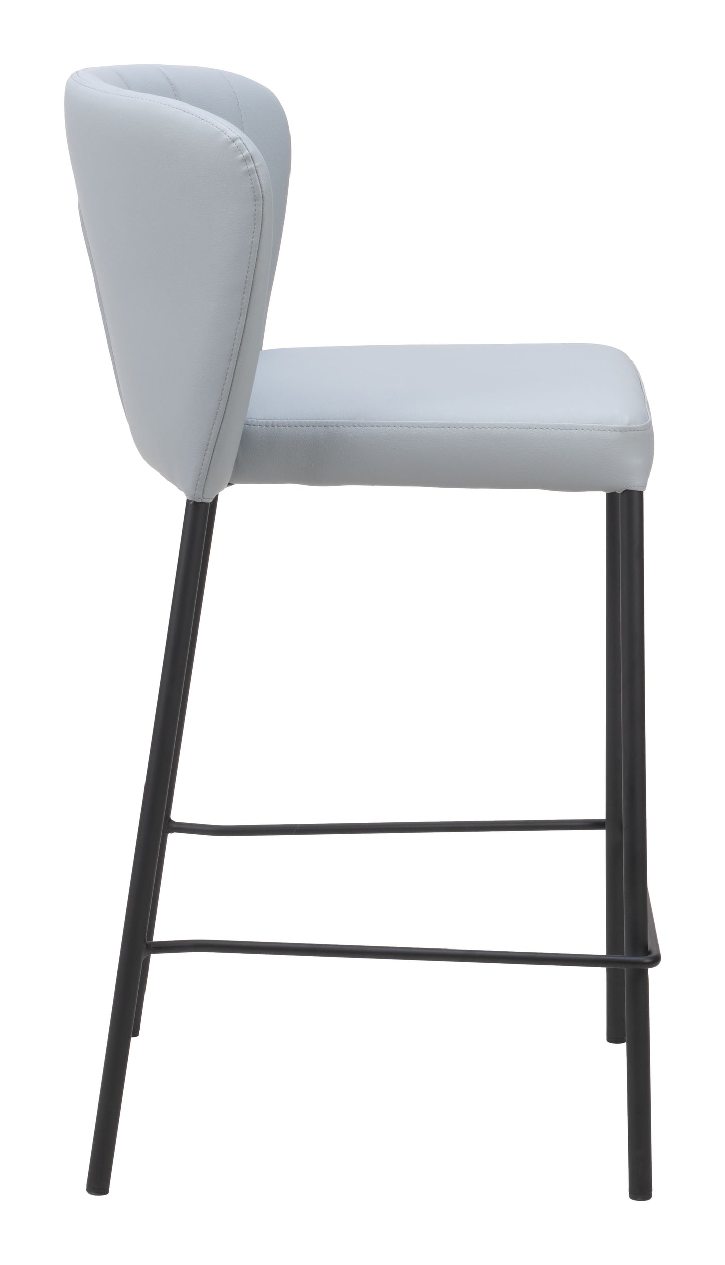Linz Counter Stool (Set of 2) Gray style shot 2