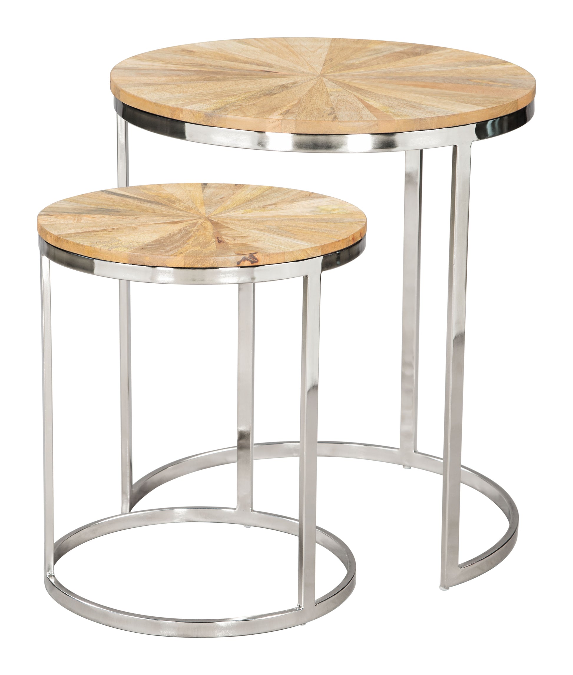 Bari Nesting Table Set (2-Piece) Natural style shot 2