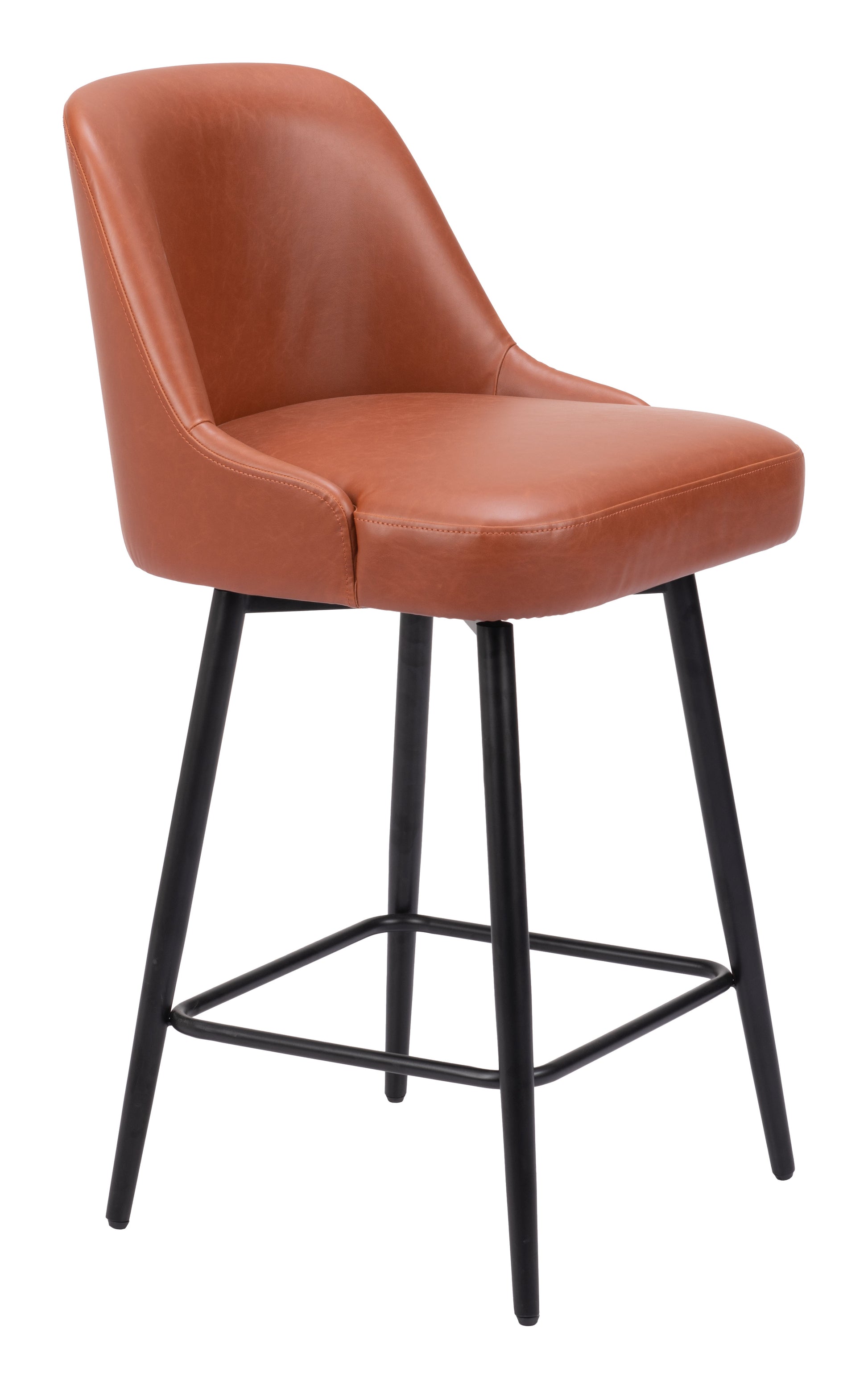 Keppel Swivel Counter Stool Brown style shot 1
