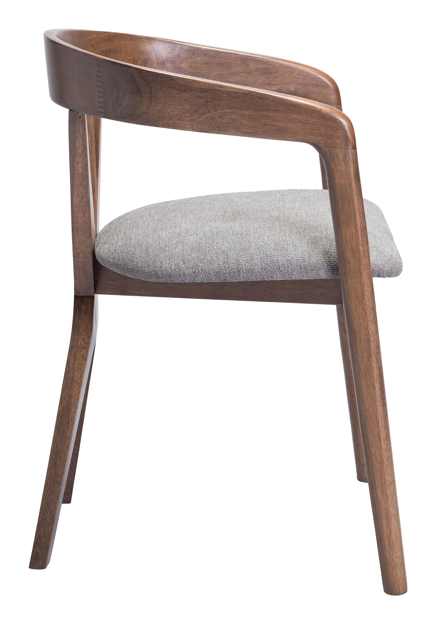 Cairo Dining Chair Dove Gray & Walnut style shot 1