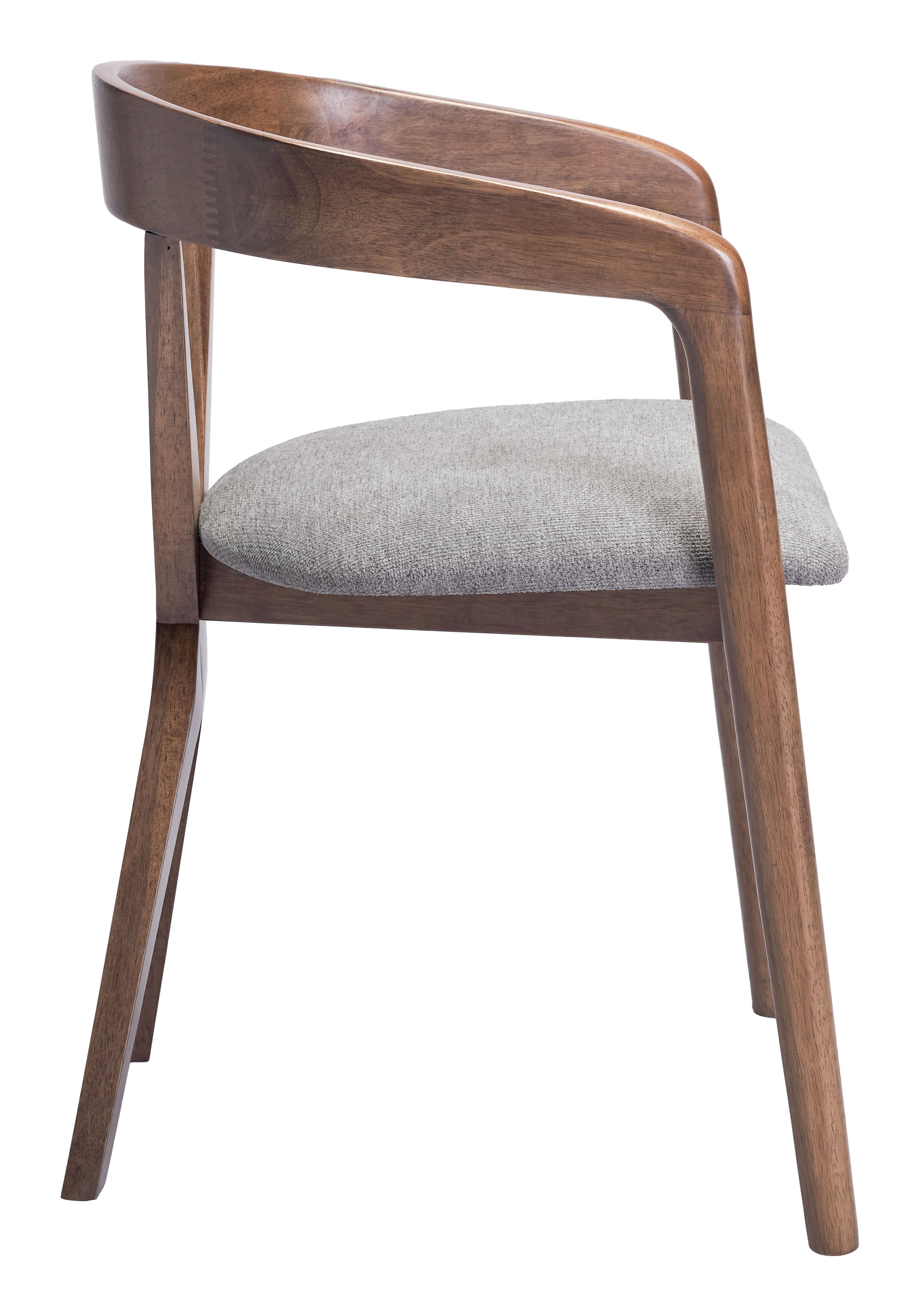 Cairo Dining Chair Dove Gray & Walnut style shot 1