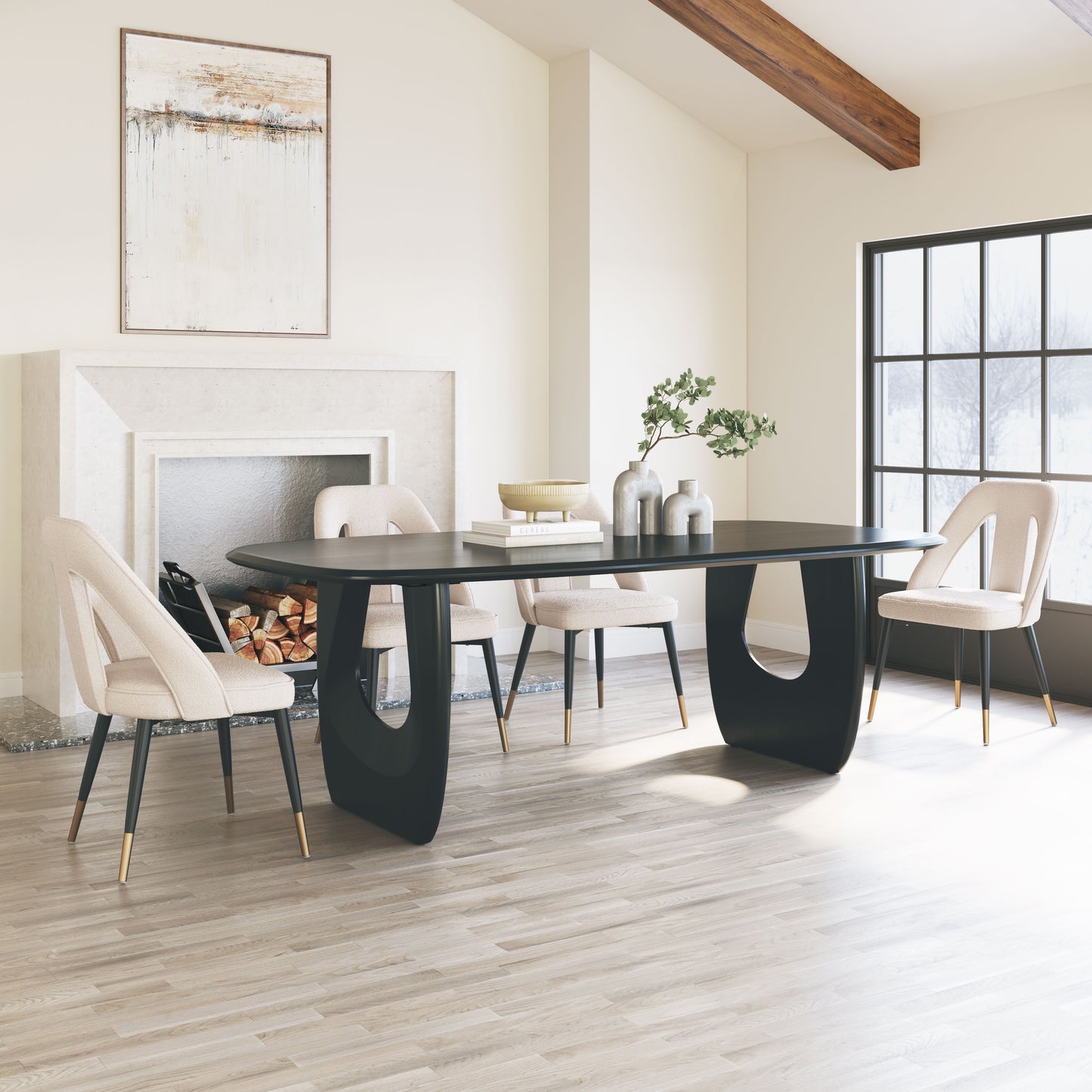 Artus Dining Chair Ivory style shot 1