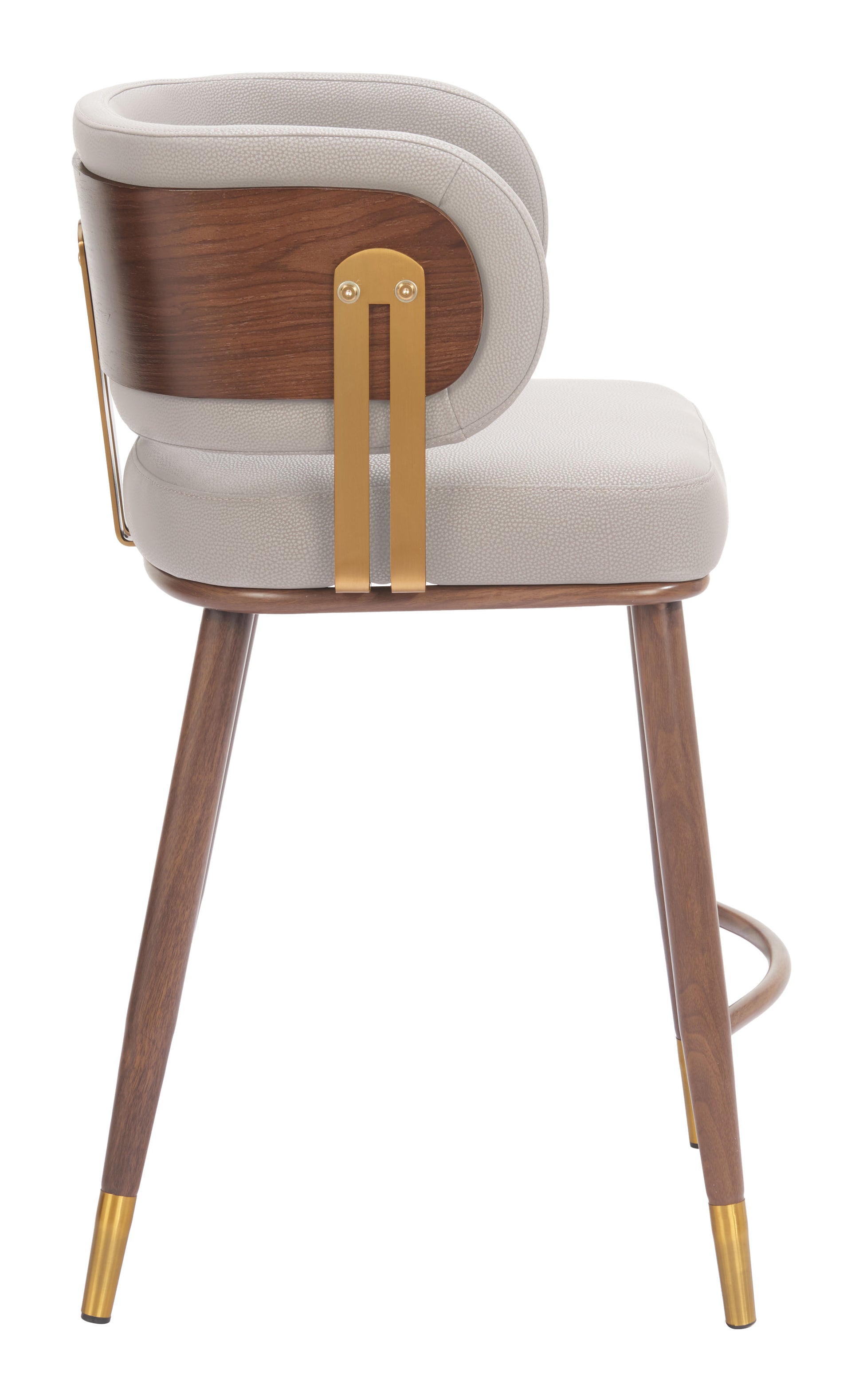 Brew Counter Stool Beige & Walnut style shot 1