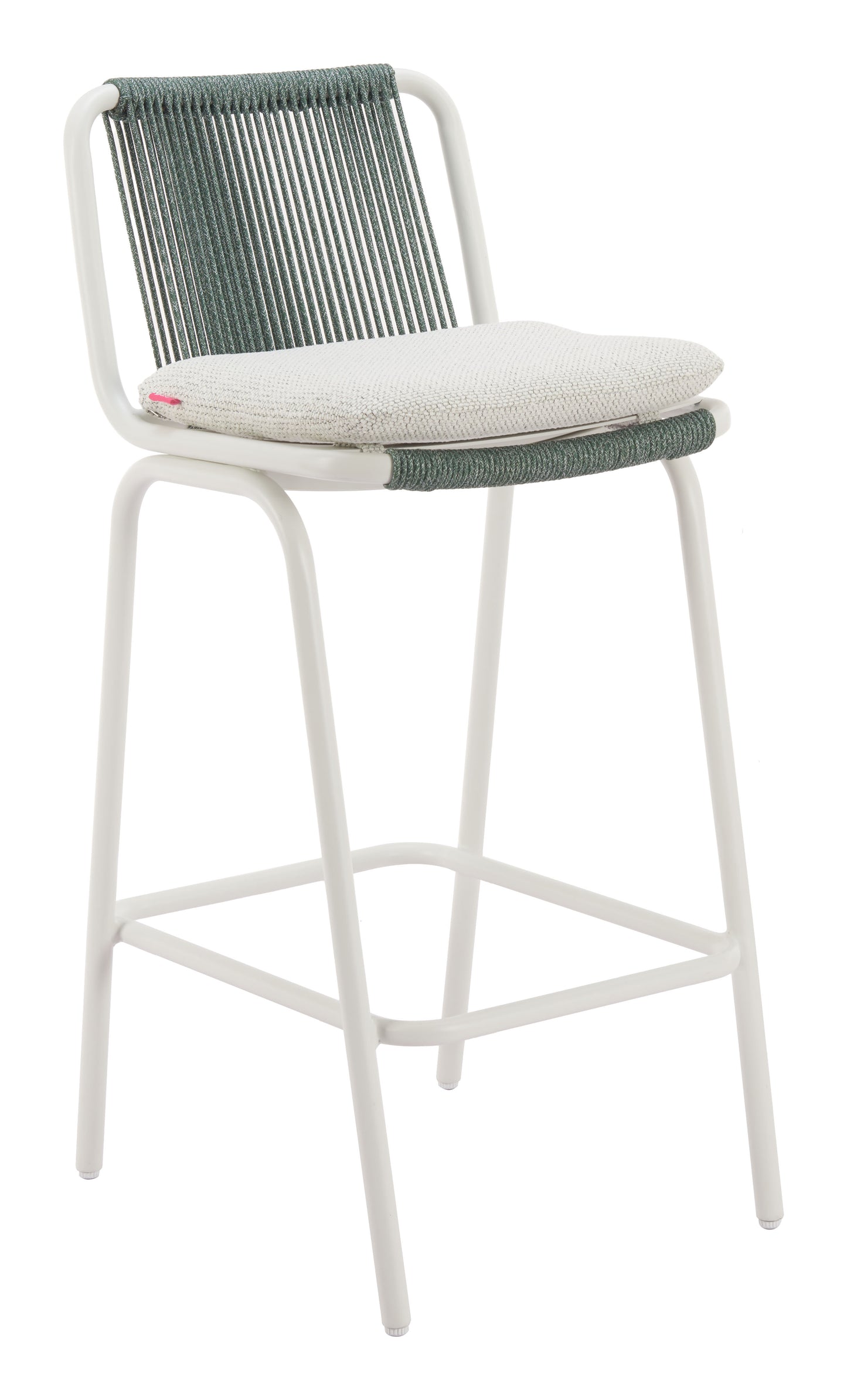 Luft Barstool (Set of 2) White & Green style shot 1
