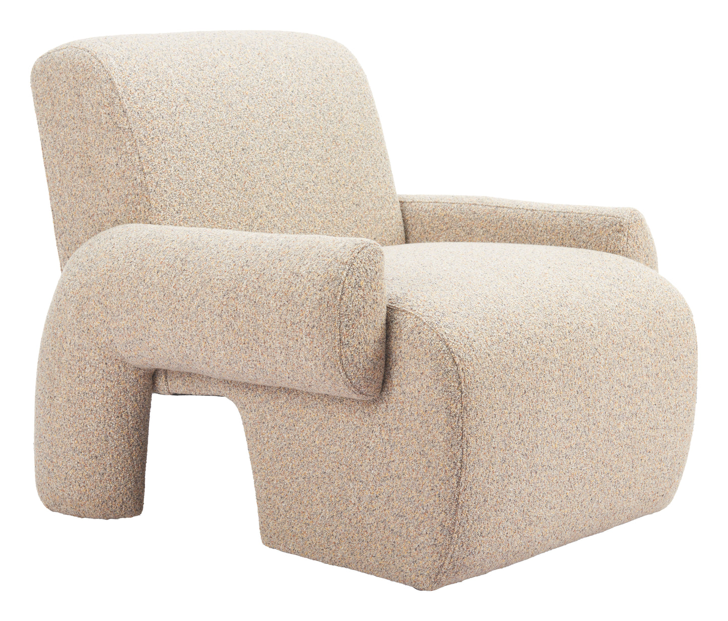 Rura Accent Chair Heathered Beige style shot 1
