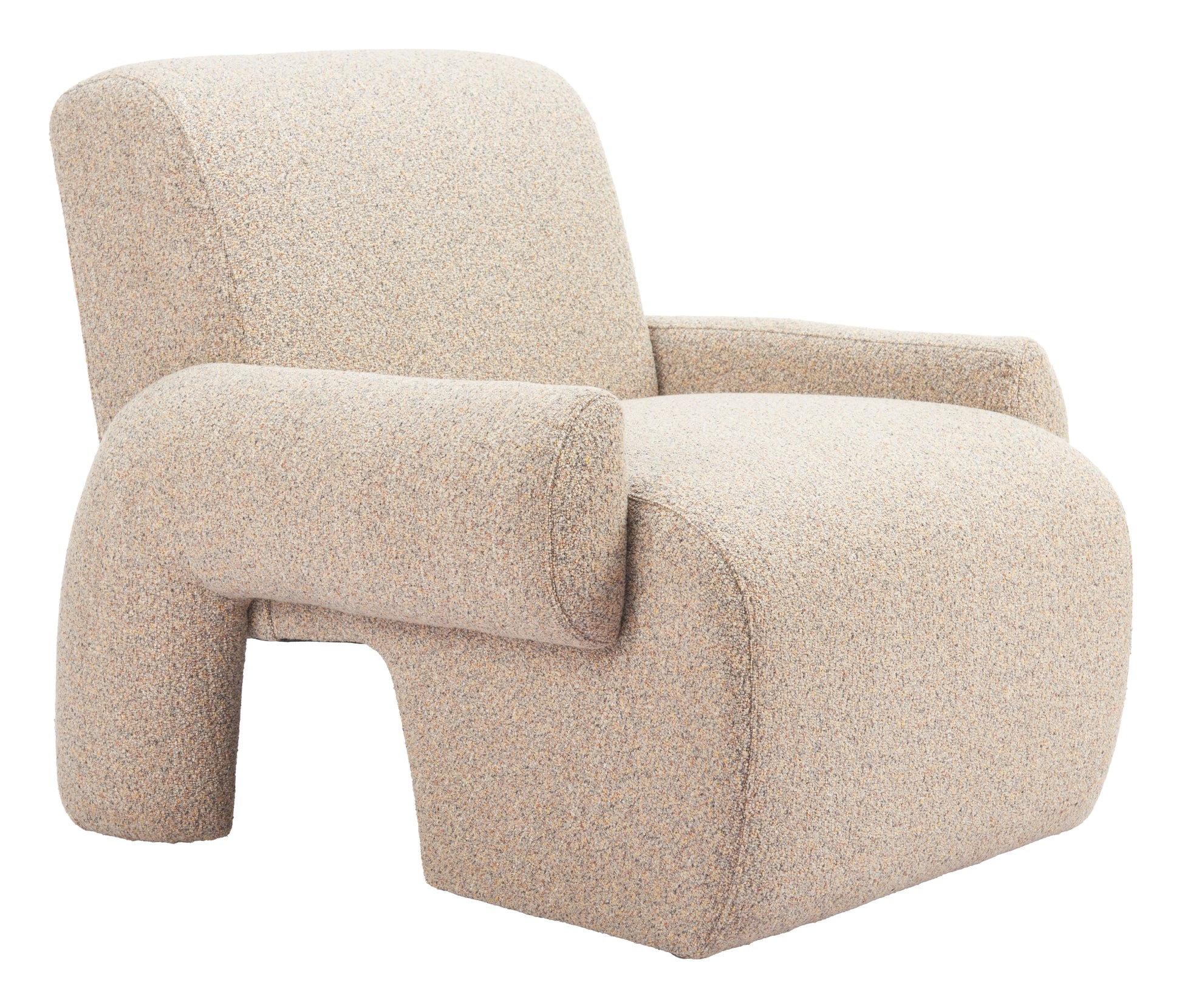 Rura Accent Chair Heathered Beige style shot 1