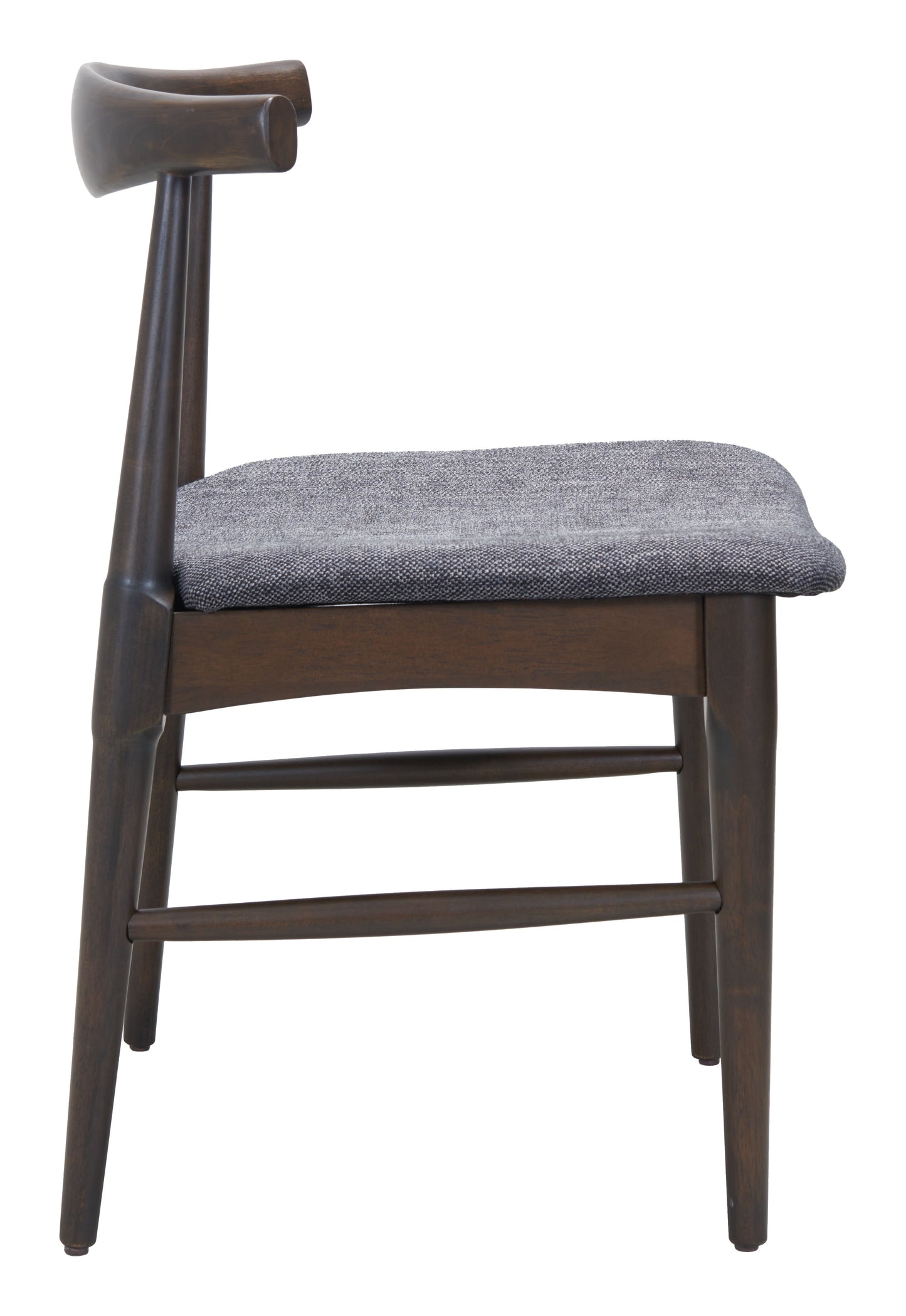 Tuzka Dining Chair (Set of 2) Gray & Espresso style shot 1
