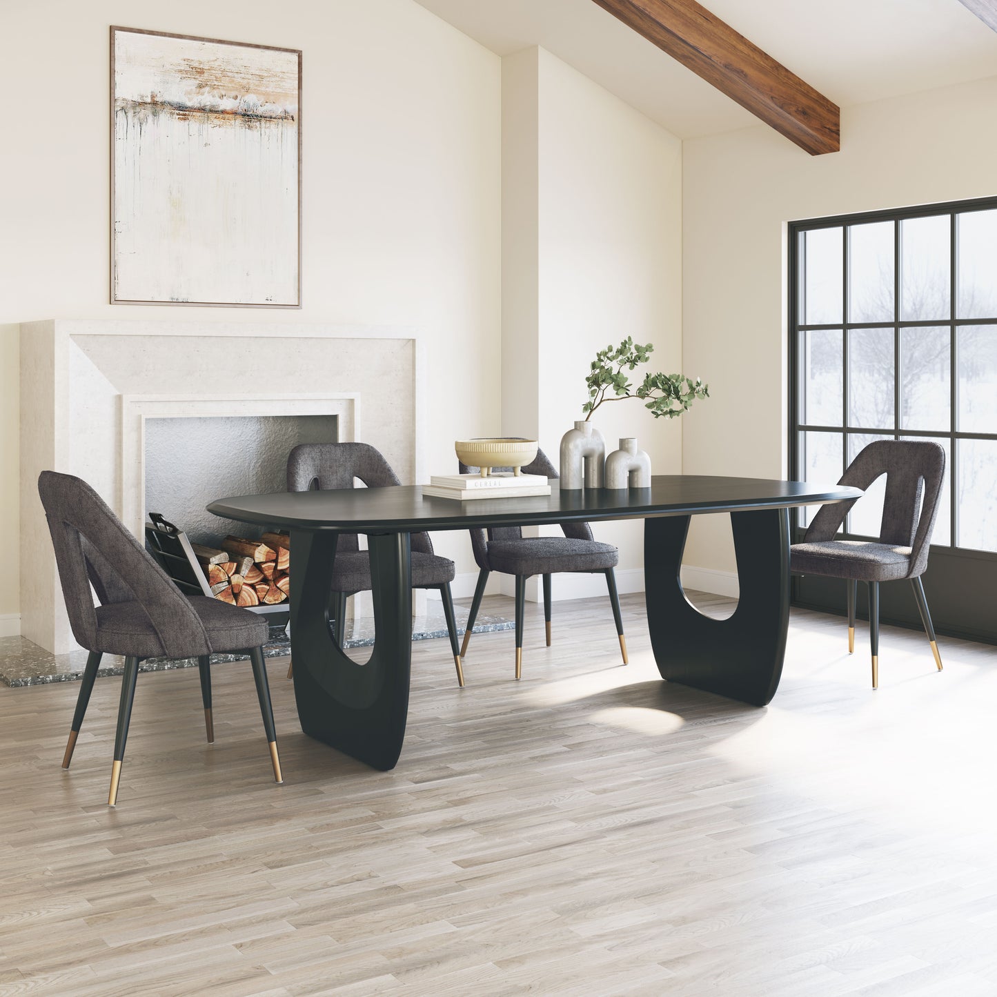 Artus Dining Chair Gray style shot 1
