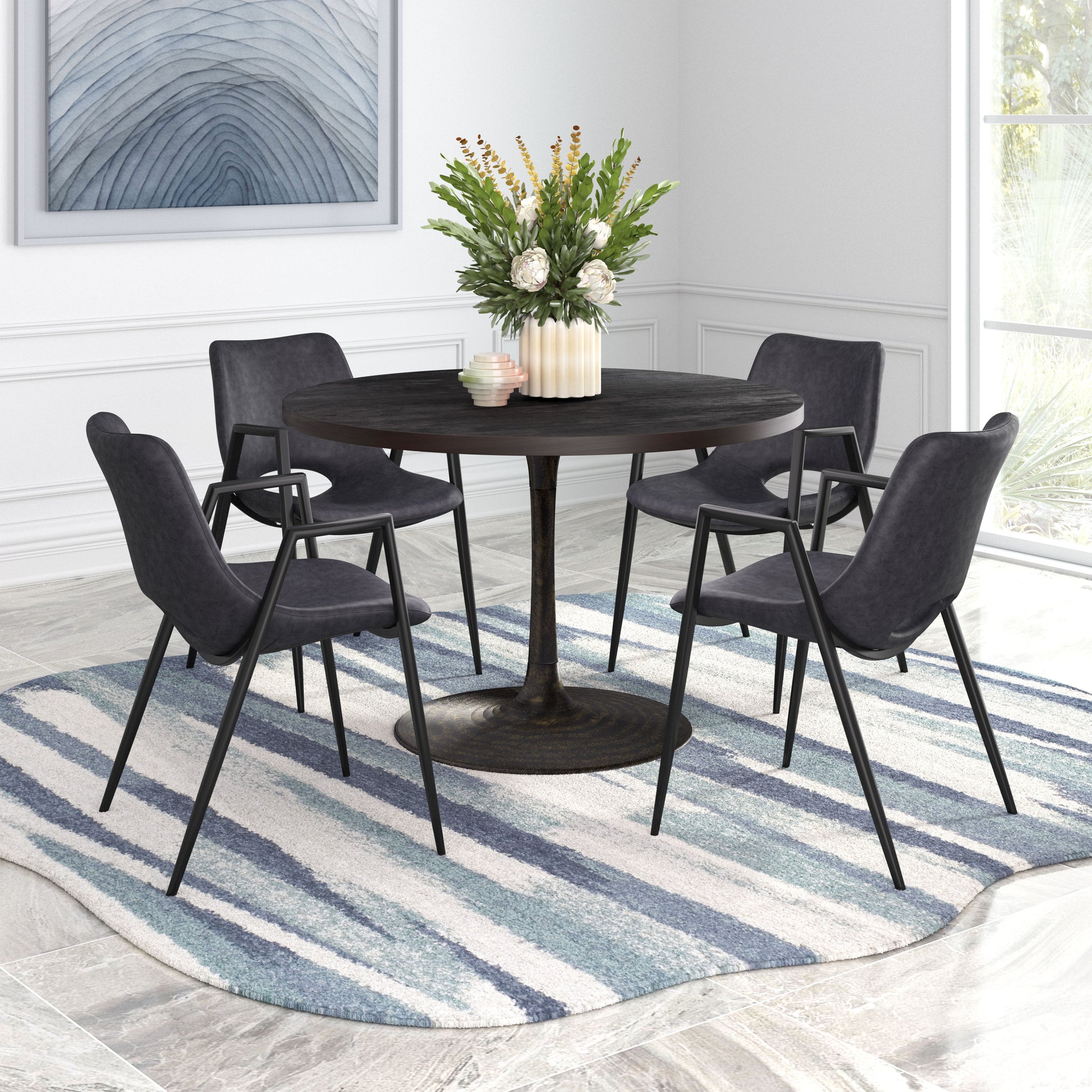 Desi Dining Chair (Set of 2) Black style shot 1