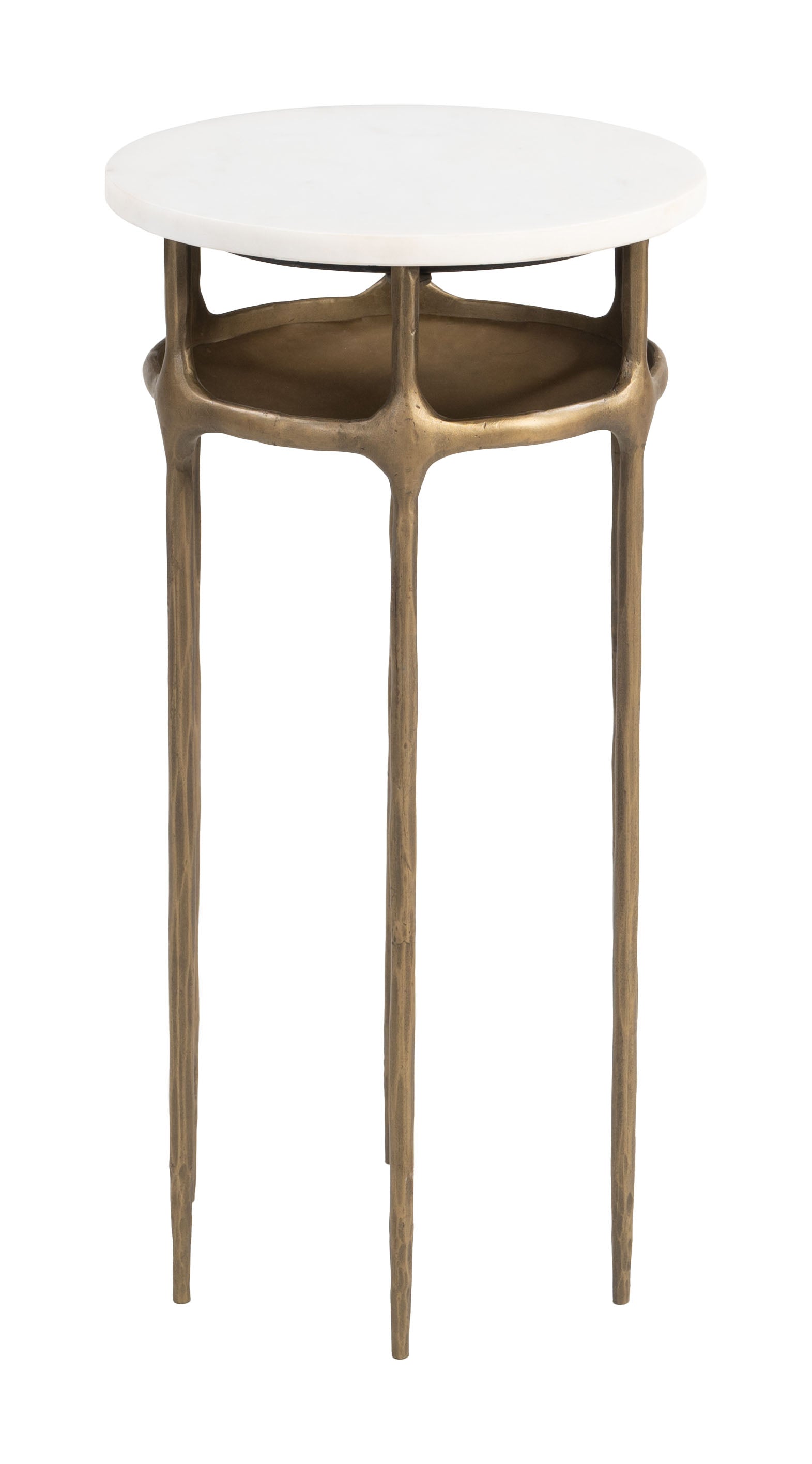 Bild Side Table White & Brass style shot 1
