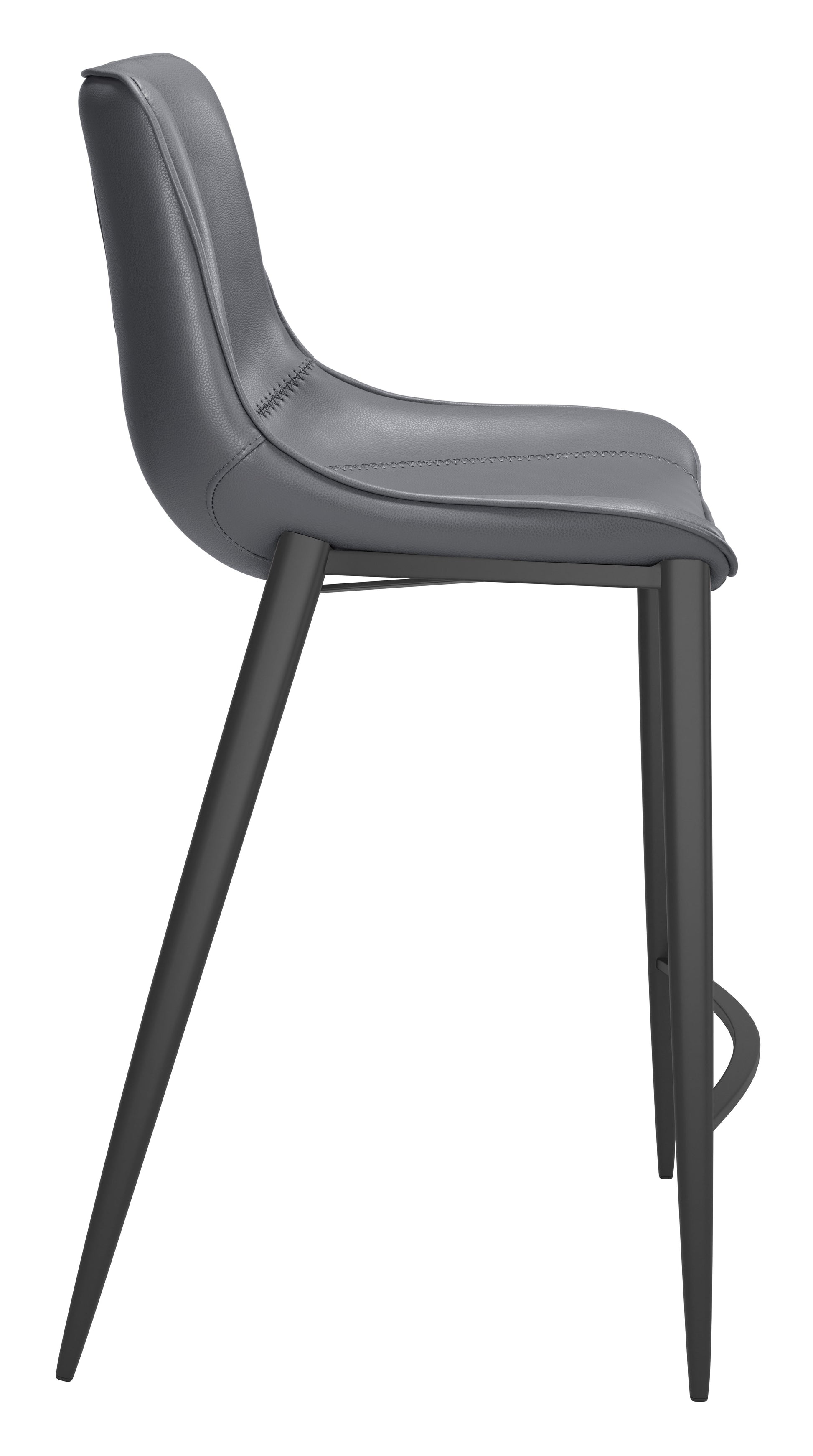 Magnus Counter Stool (Set of 2) Dark Gray & Black style shot 2