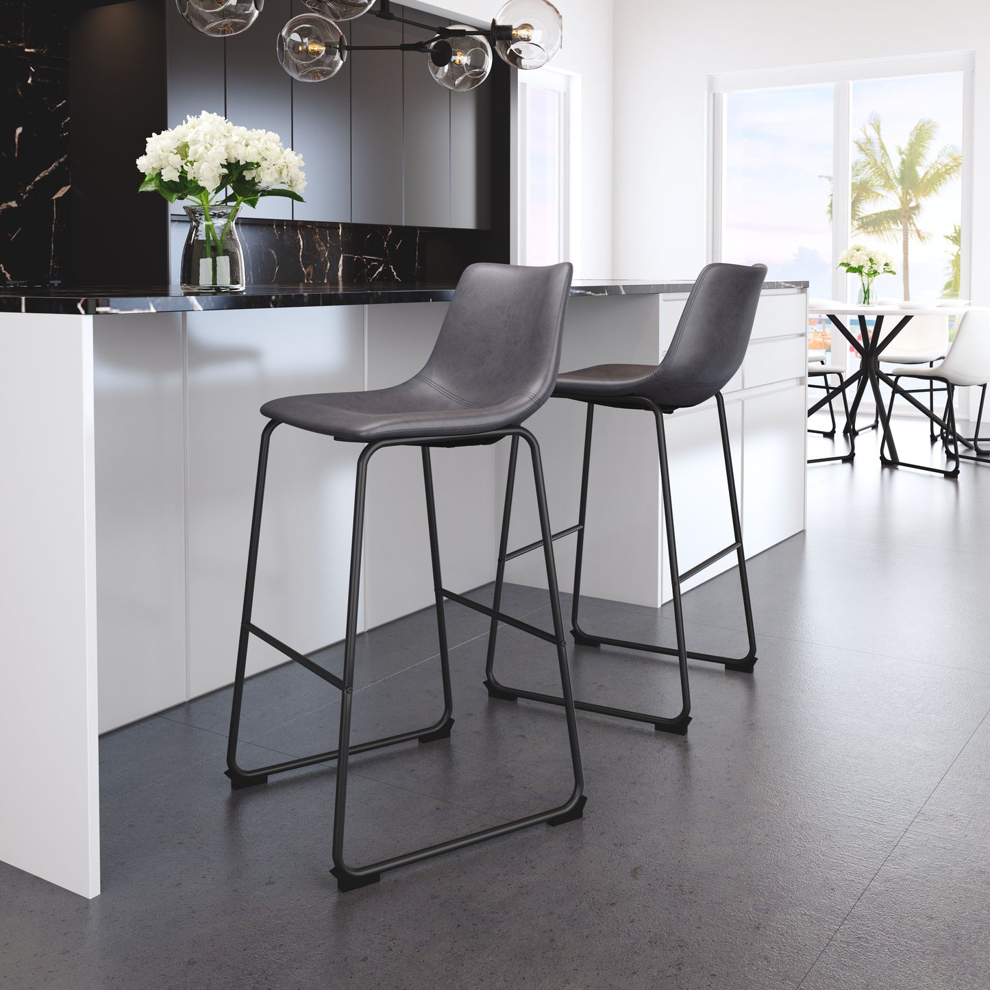 Smart Barstool (Set of 2) Charcoal style shot 1