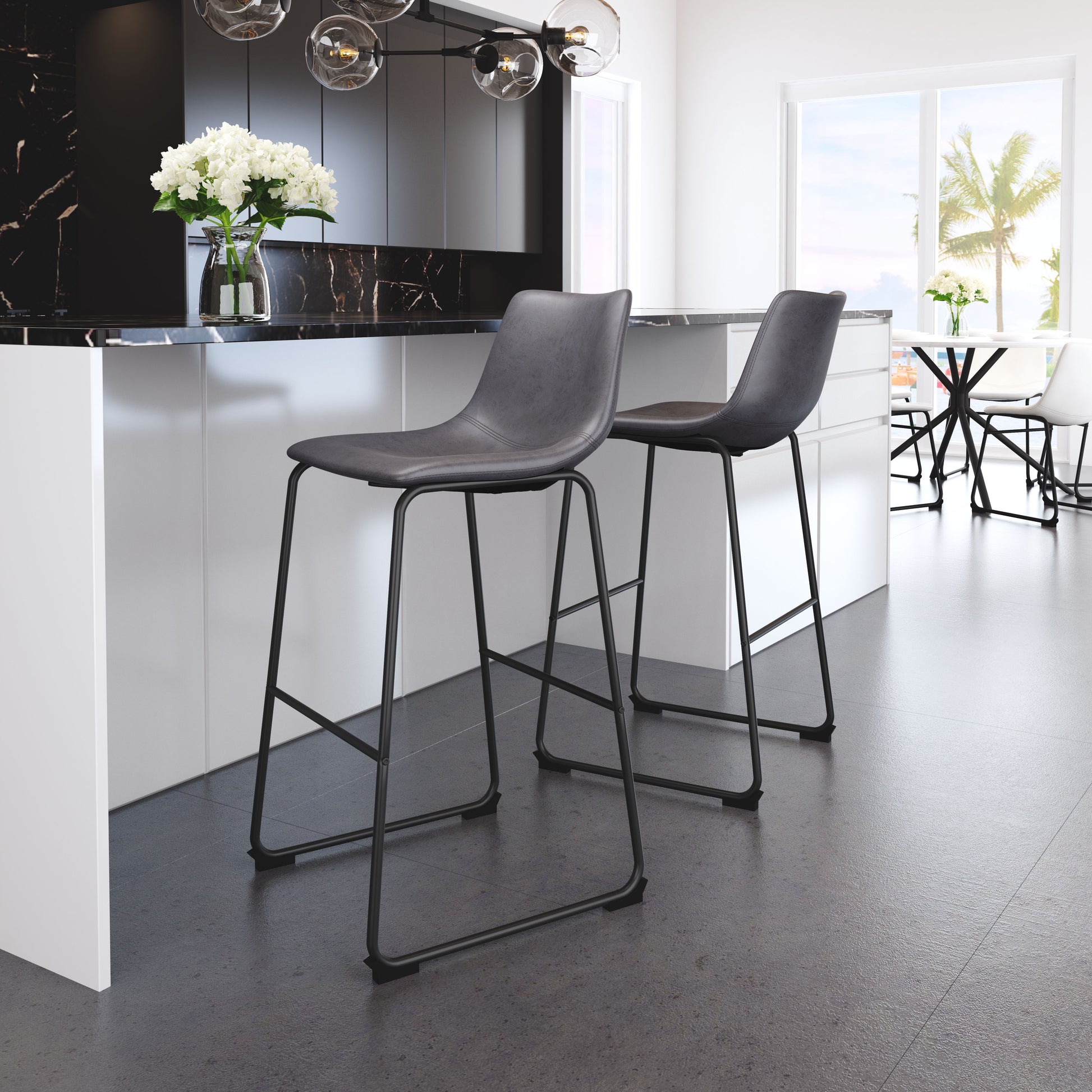 Smart Barstool (Set of 2) Charcoal style shot 1