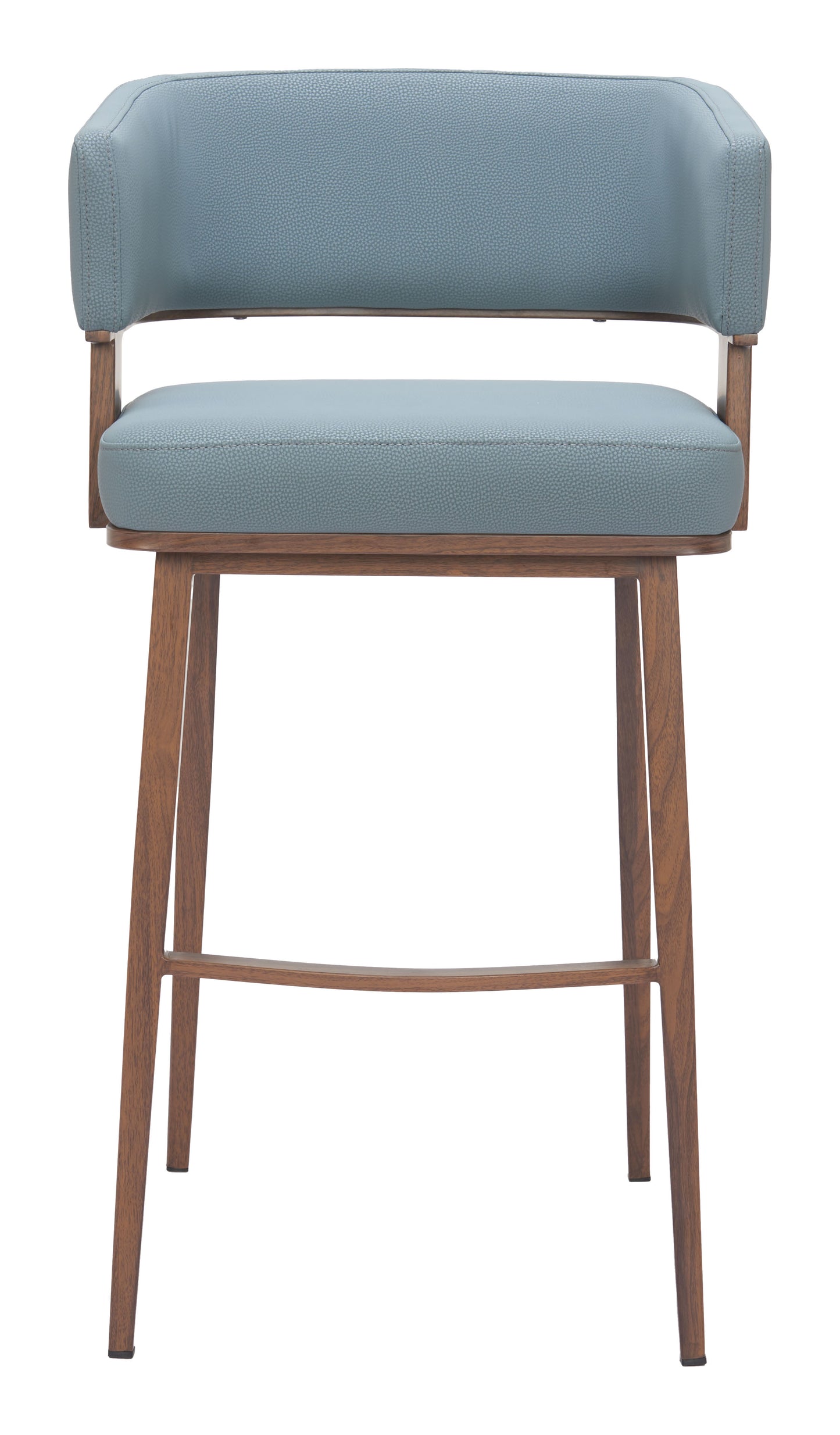 Poise Barstool Azure Gray & Walnut style shot 2