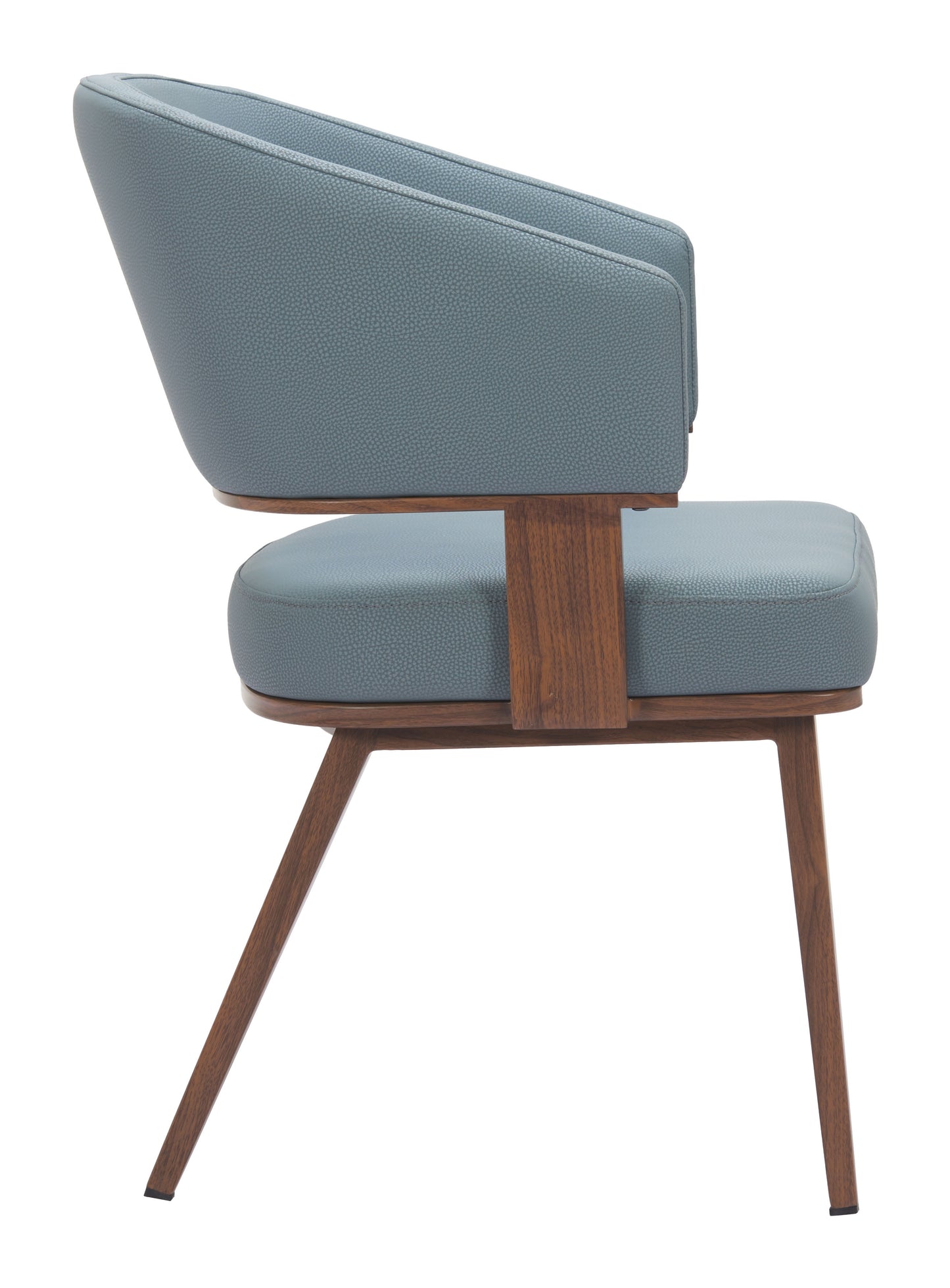 Poise Dining Chair Azure Gray & Walnut style shot 1