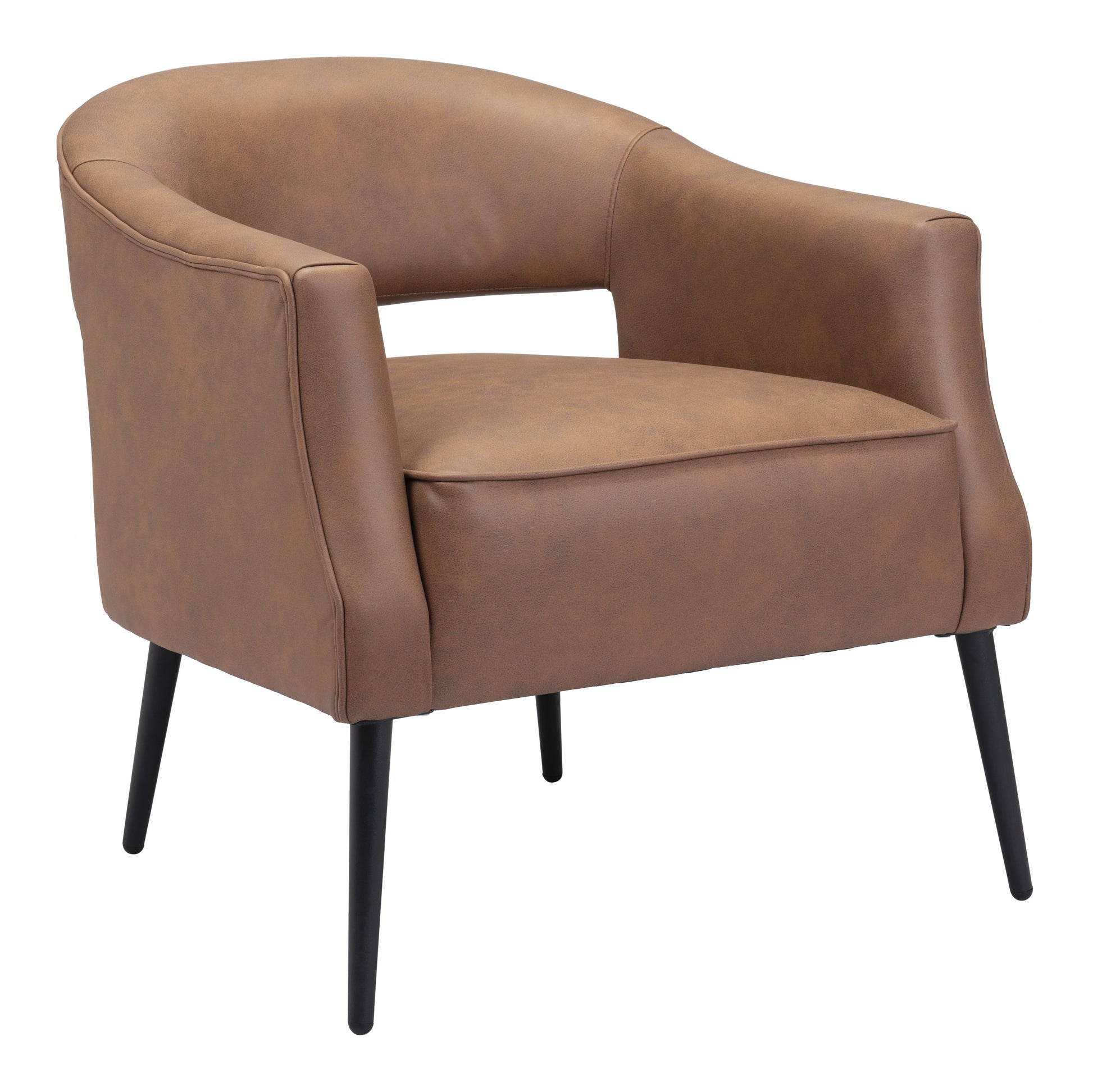 Berkeley Accent Chair Vintage Brown style shot 1