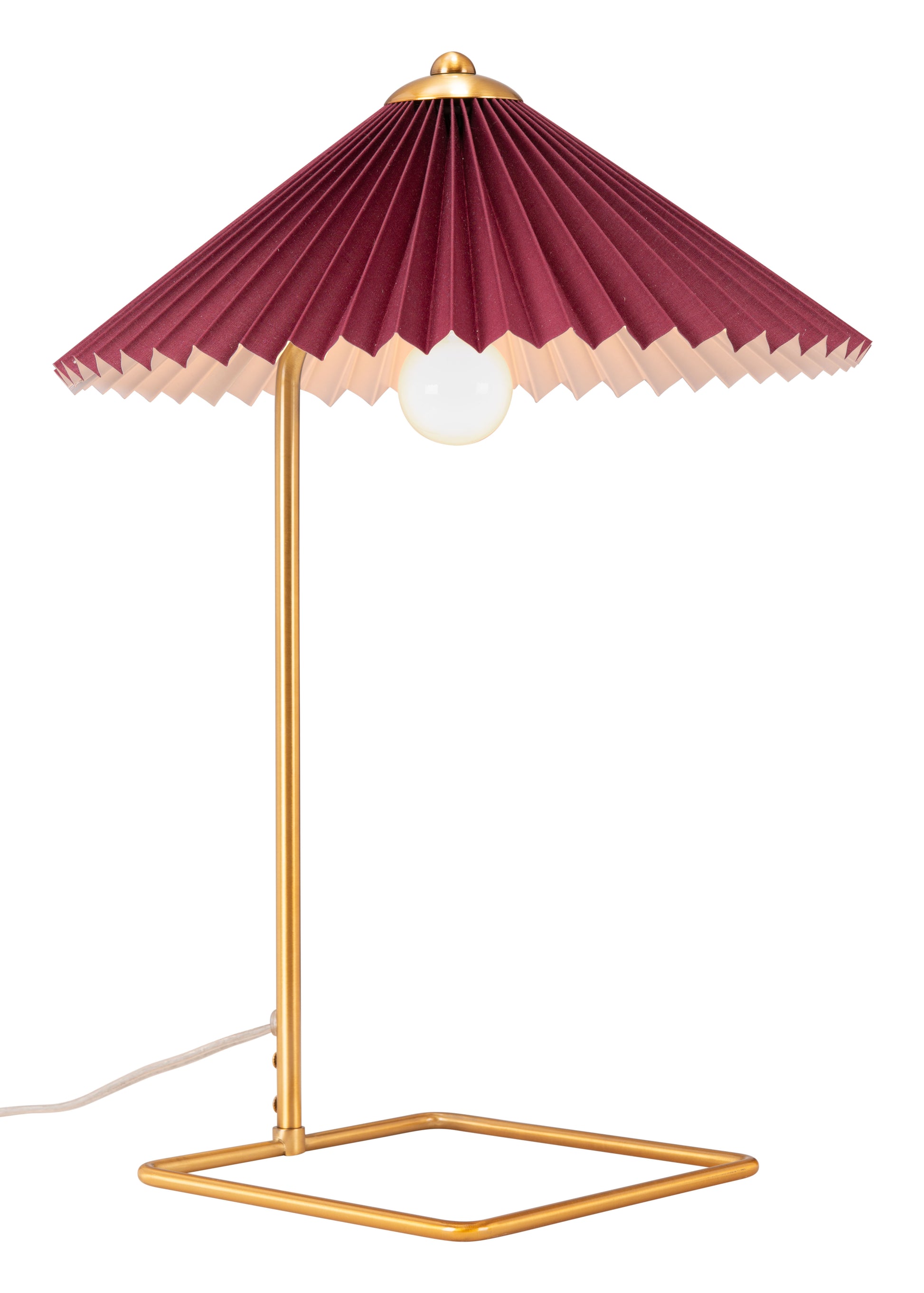 Charo Table Lamp Red & Gold style shot 1
